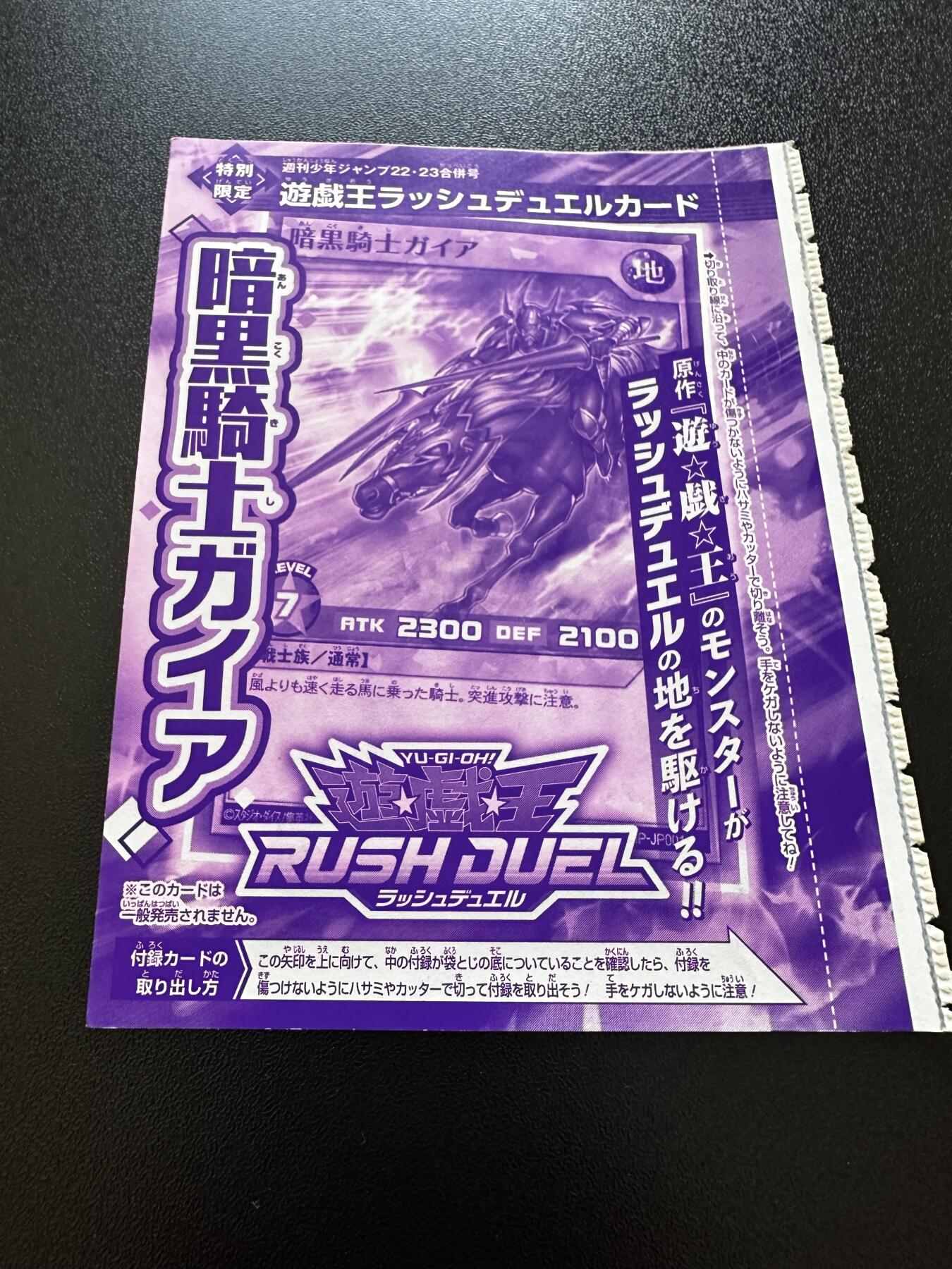 游戏王 RUSH DUEL系列等 日文日版专场卡牌 游戏王卡牌  暗黑骑士书卡 1包（内含RD暗黑骑士一张）