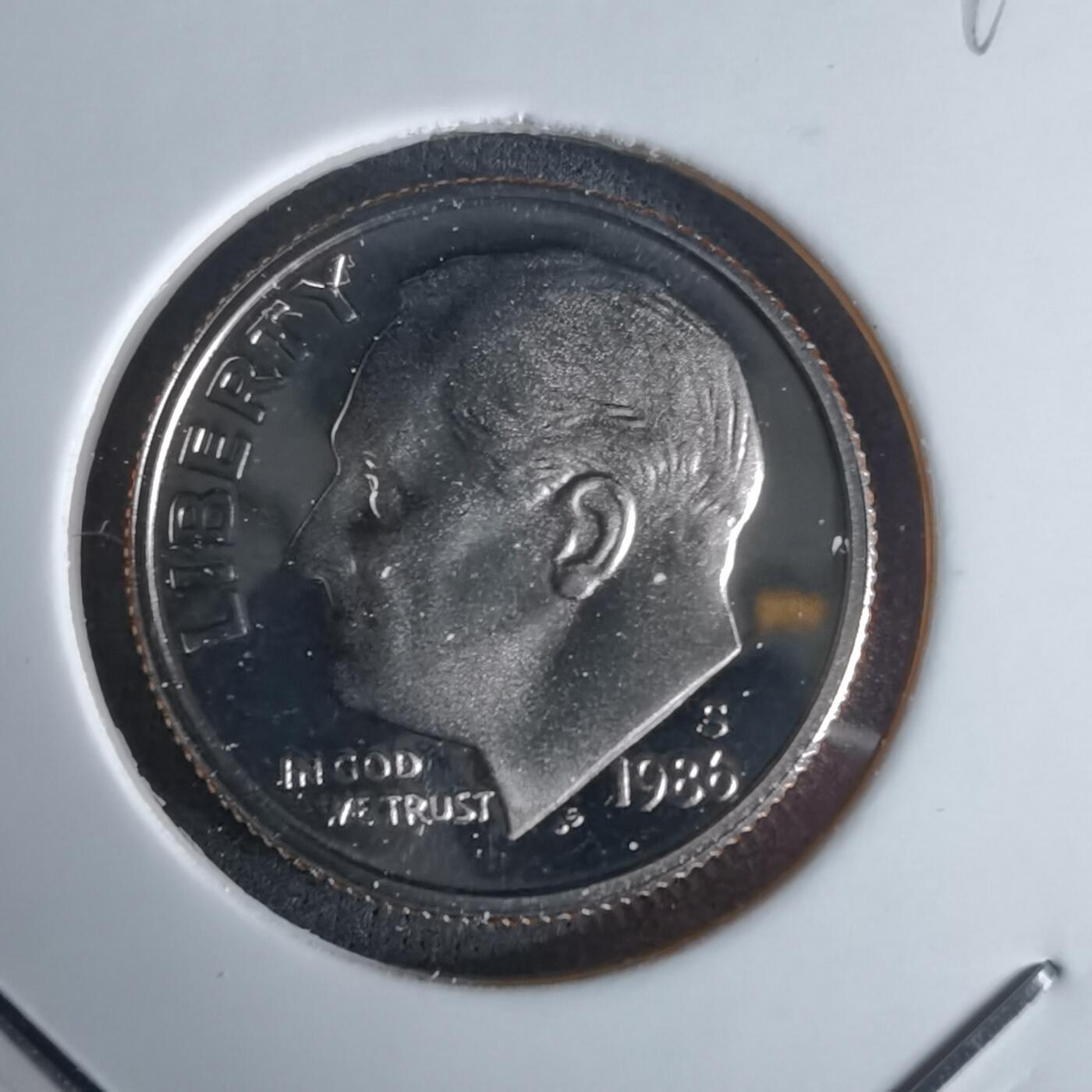 沼泽如烟--第990场 美国1986年10分精制币