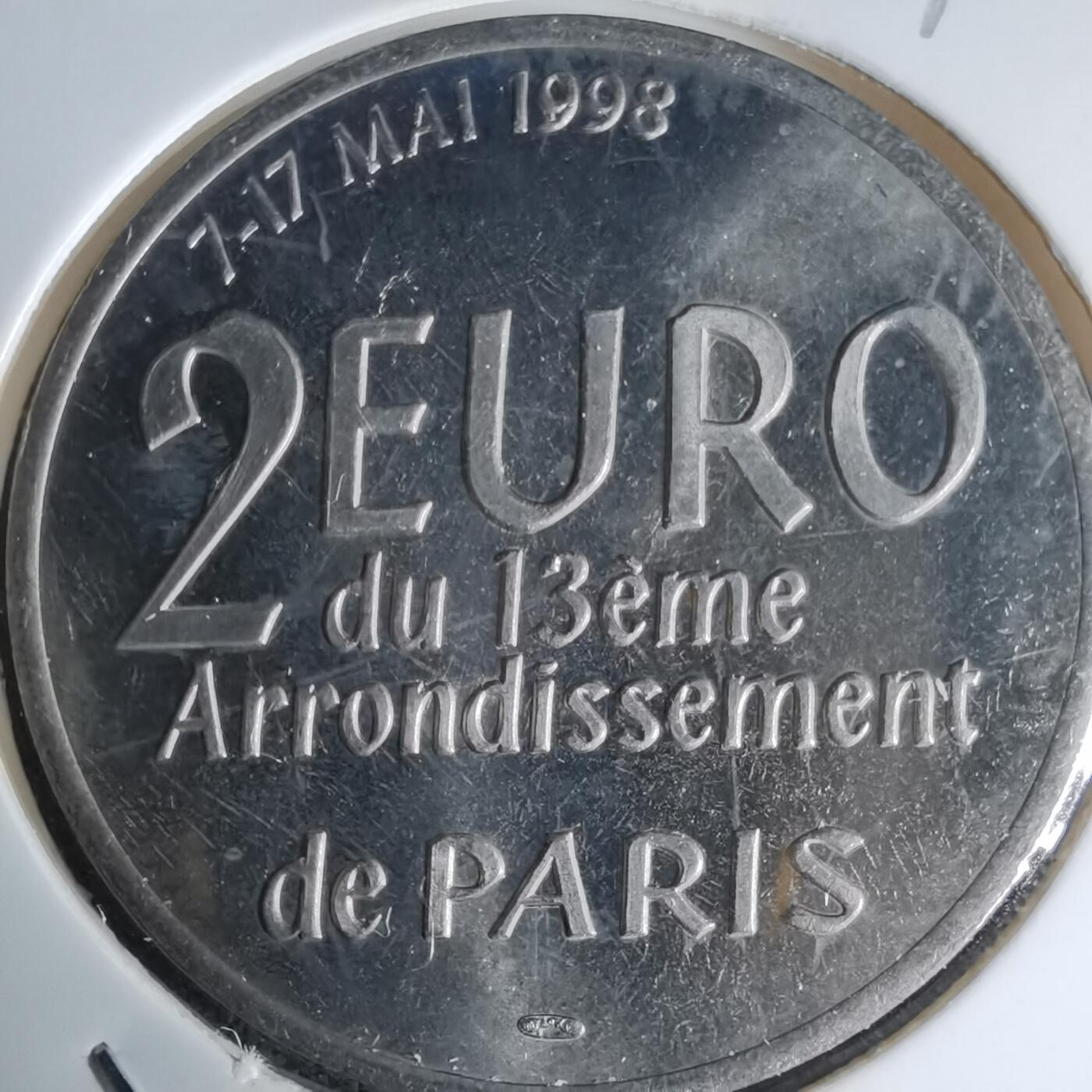 沼泽如烟--第990场 法国13区1998年2欧元纪念币