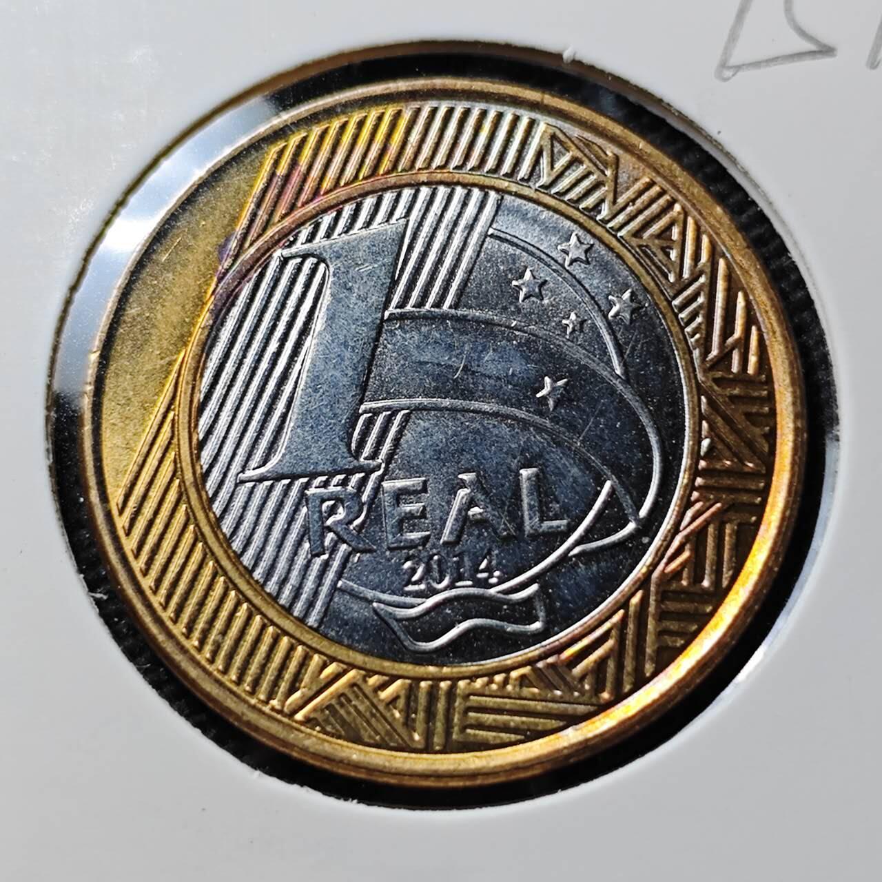 KK钱币收藏小铺  第395期  2月预留时间 周末发货 2014巴西1瑞尔 纪念币