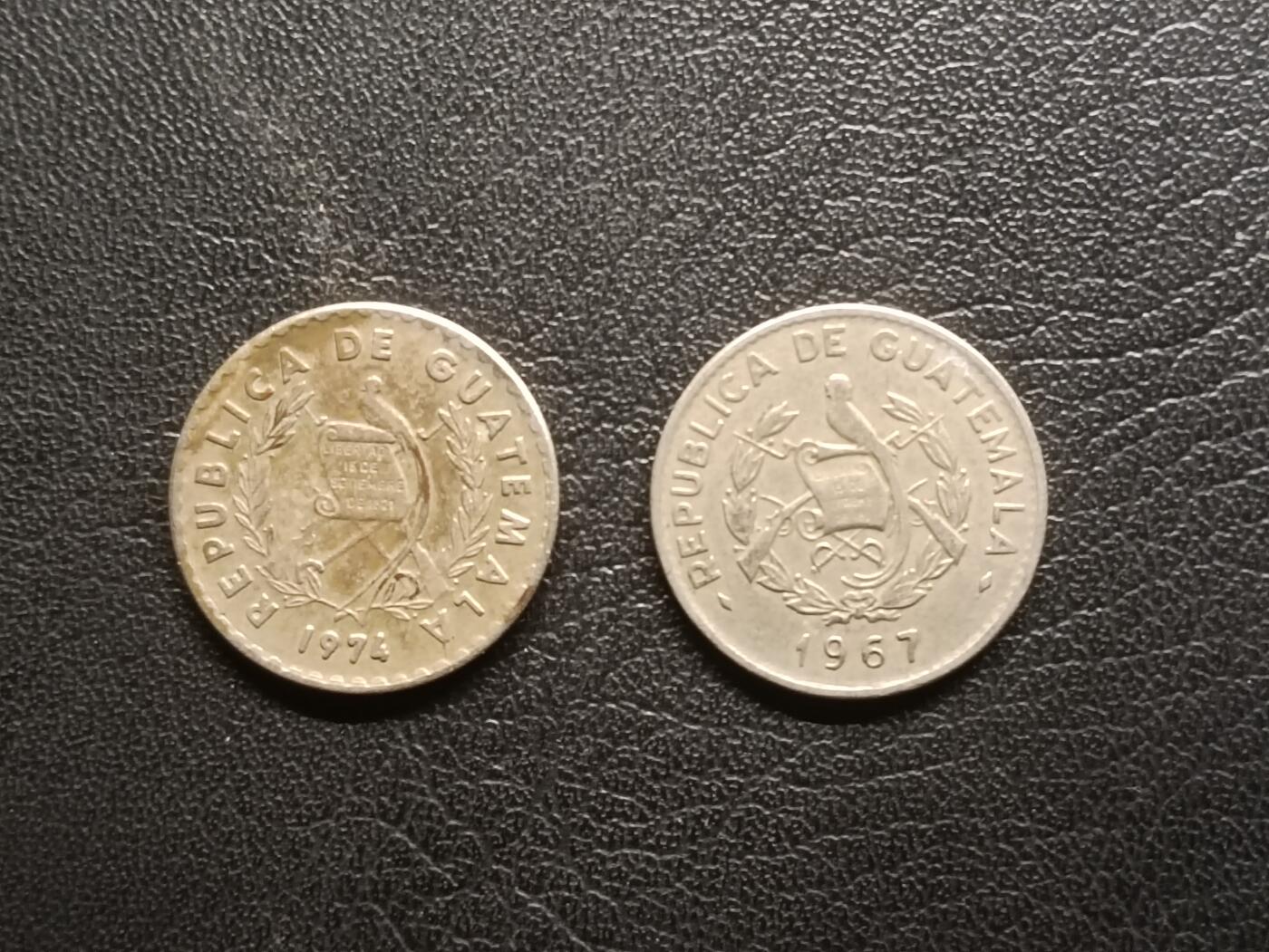 荟藏特别场次第二期——“社长的钢镚堆” 危地马拉白铜10分批量两枚