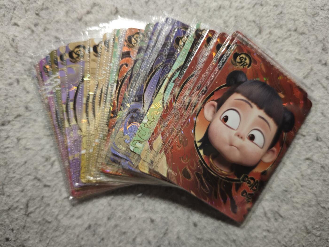 卡游 哪吒sr大头卡一套 