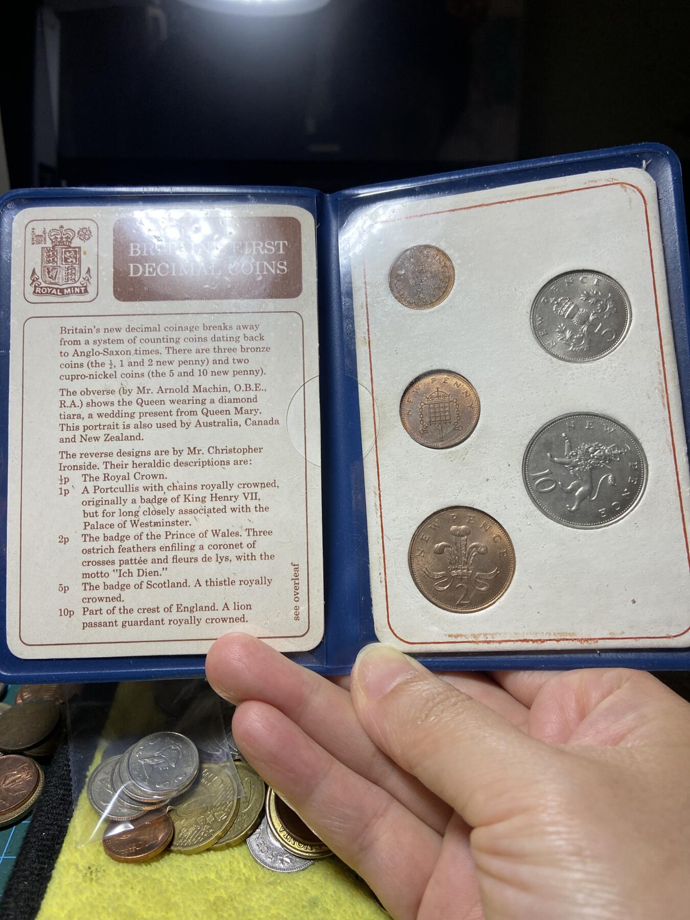 2026年第二十二场(总第一百九十一场）外国好品散币场(免佣金) 英国🇬🇧十进制第一版首发年原册套币5枚