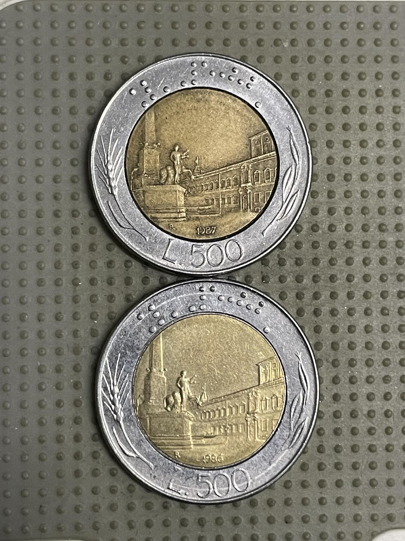 2026年第25场各国散币拍卖（总第175场）年前发货截止到11号 意大利500里拉2枚