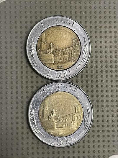 2026年第25场各国散币拍卖（总第175场）年前发货截止到11号 - 意大利500里拉2枚