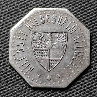 KK钱币收藏小铺  第397期 百期特怕（四拍之一） 2月预留时间 周末发货 - 1918德紧希尔德斯海姆 10芬尼铁币