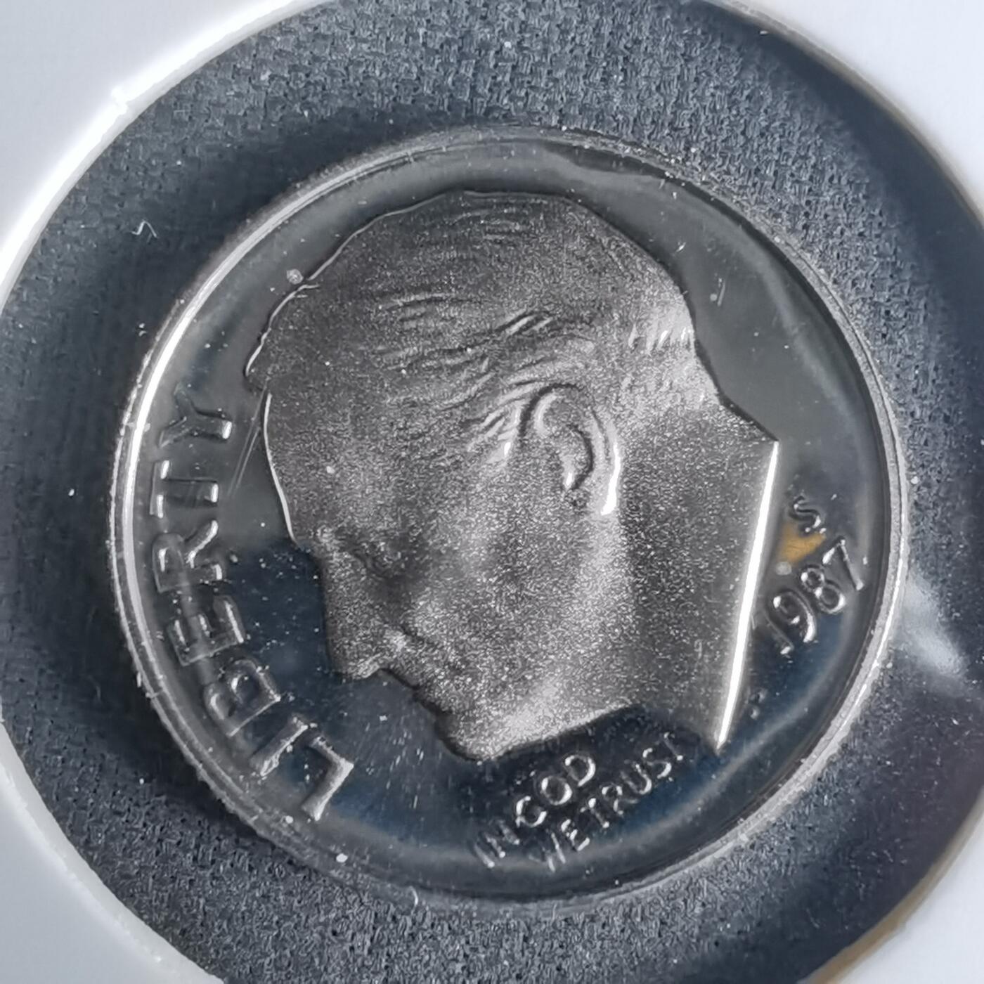 沼泽如烟--第990场 美国1987年10分精制币