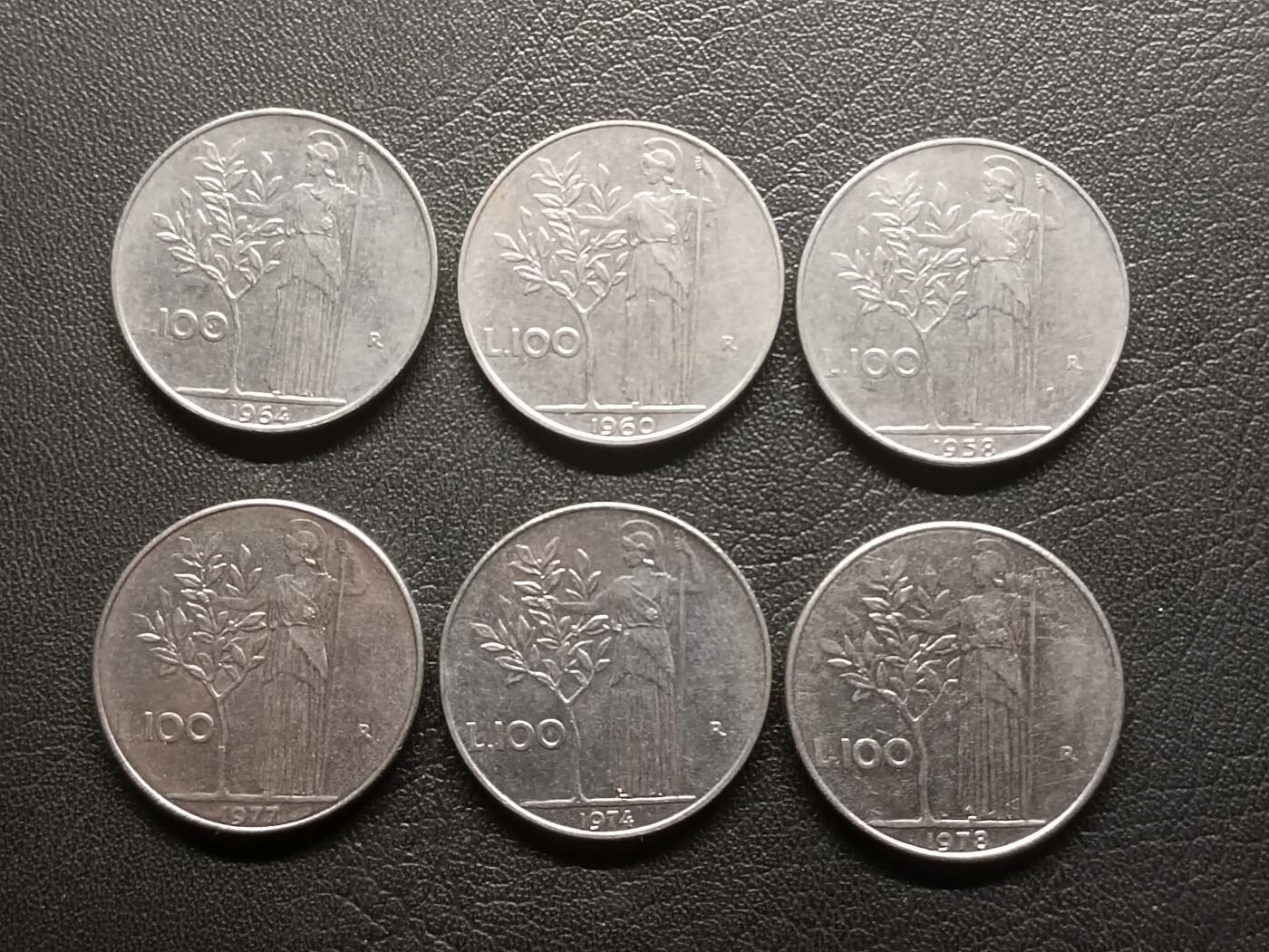 荟藏特别场次第二期——“社长的钢镚堆” 意大利大版100里拉铁憨憨大币六个