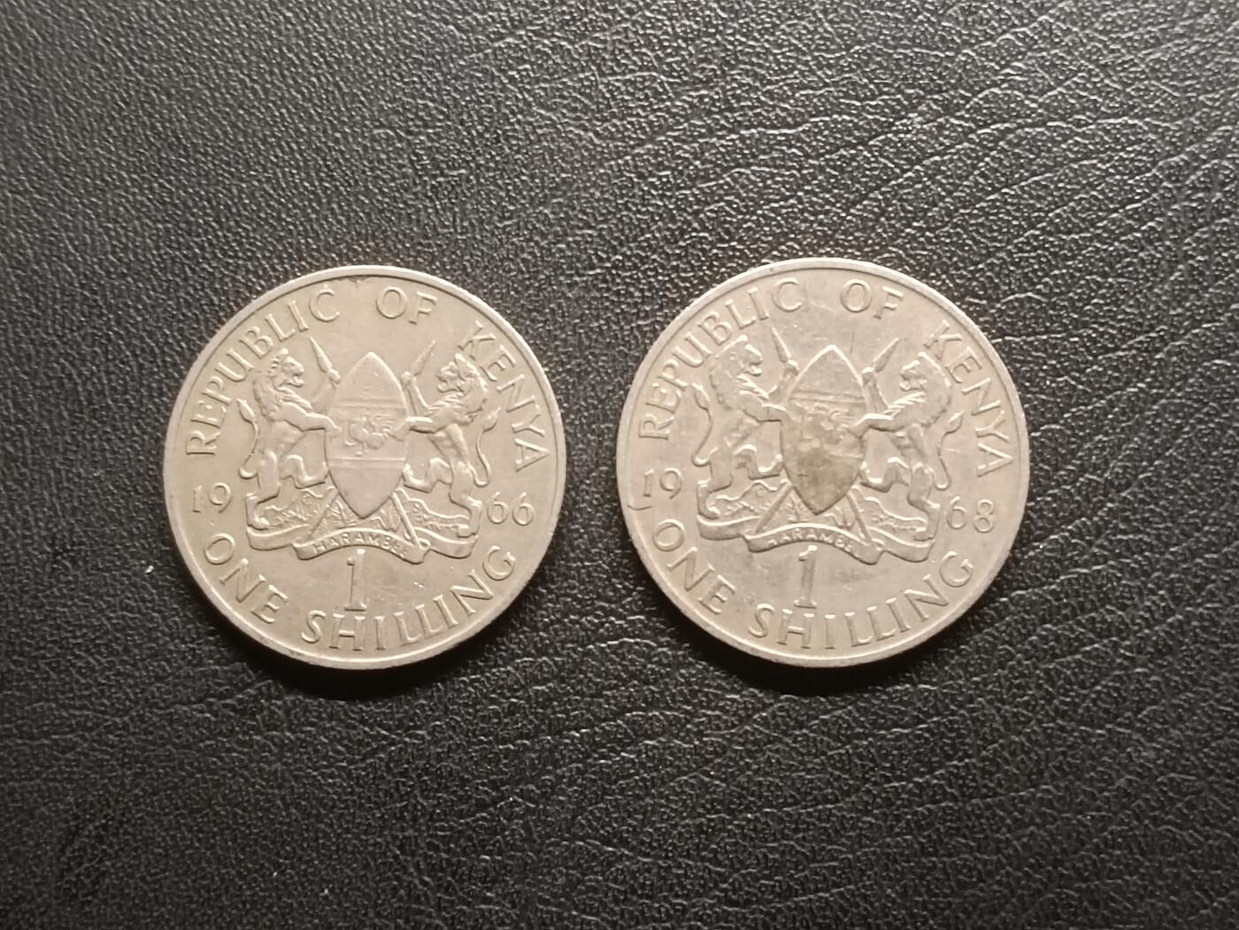 荟藏特别场次第二期——“社长的钢镚堆” 肯尼亚初版1先令批量两枚 国父肯雅塔