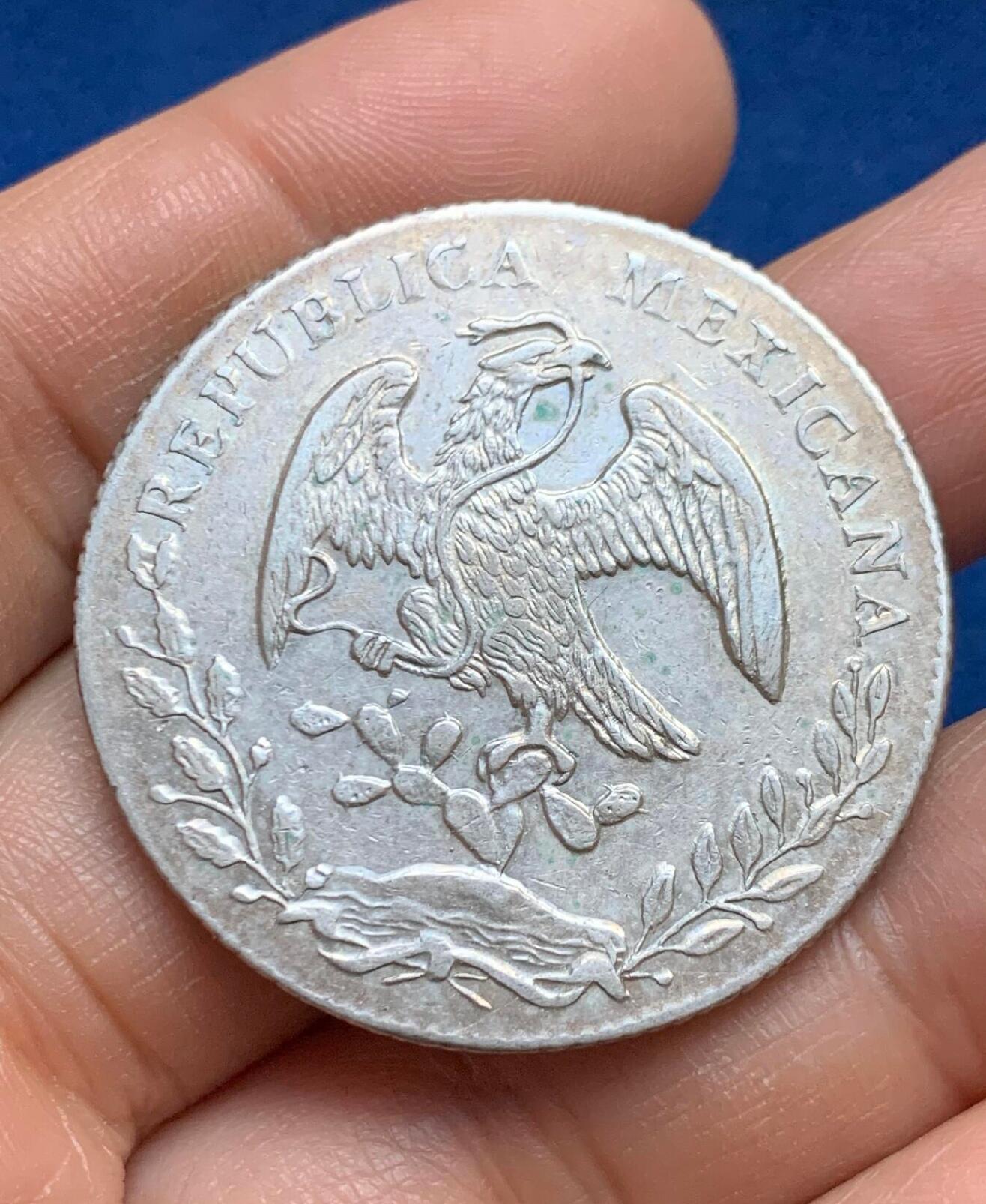 墨西哥1874年 GO FR版8R鹰洋银币 