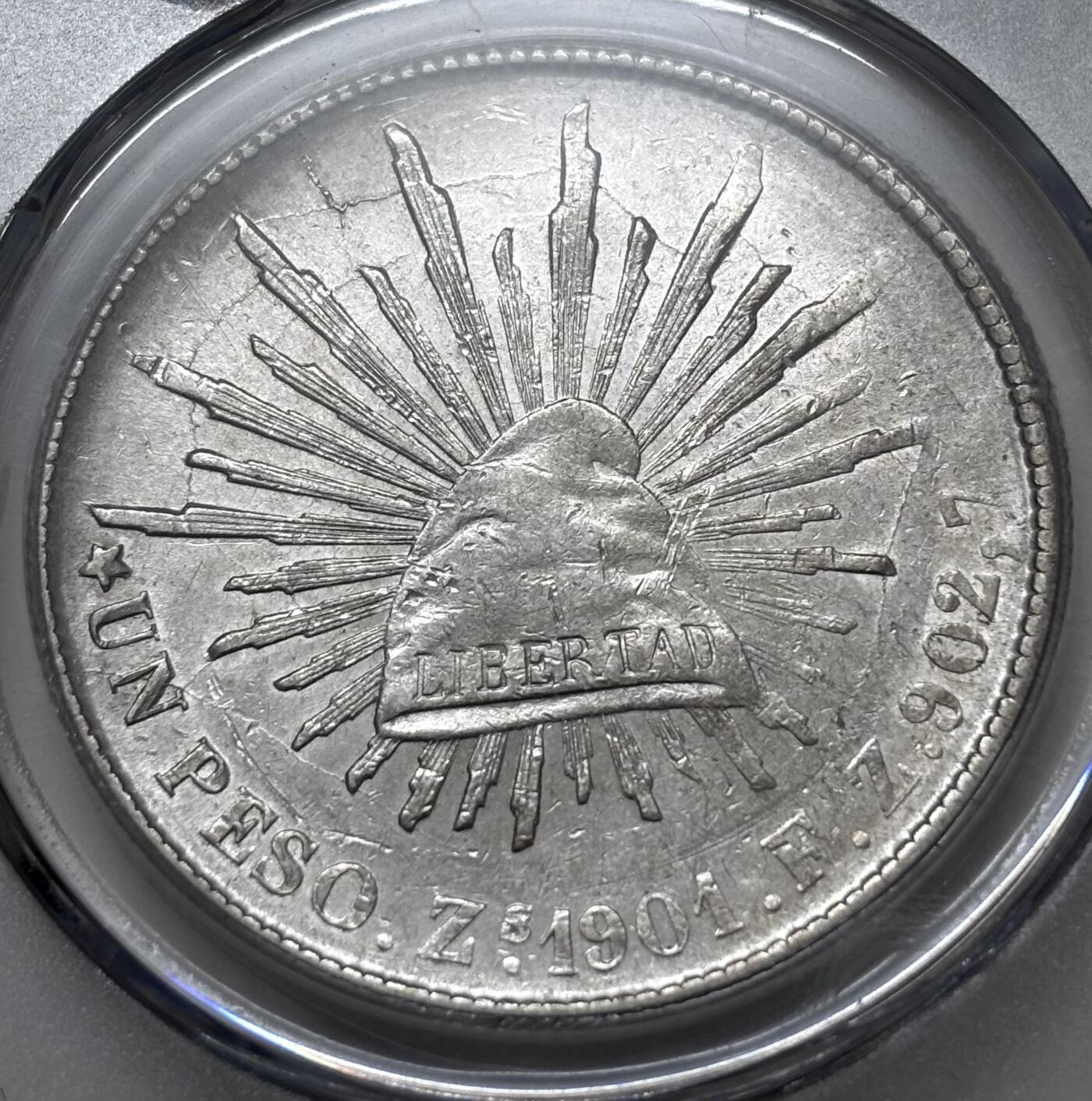 【金马踏春，泉马奔腾】2026 年新年贺岁场，（定于年初五接财神截拍）祝各位老板马到成功，马上有钱，愿岁岁平安喜乐顺遂 公博 MS63 分 1901 年墨西哥鹰洋银元 少见机制连纹路铸痕 27 克 902 银