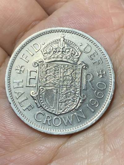 2026年第二十二场(总第一百九十一场）外国好品散币场(免佣金) - 英国🇬🇧1960年半克朗(伊丽莎白二世青年桂冠第二版)