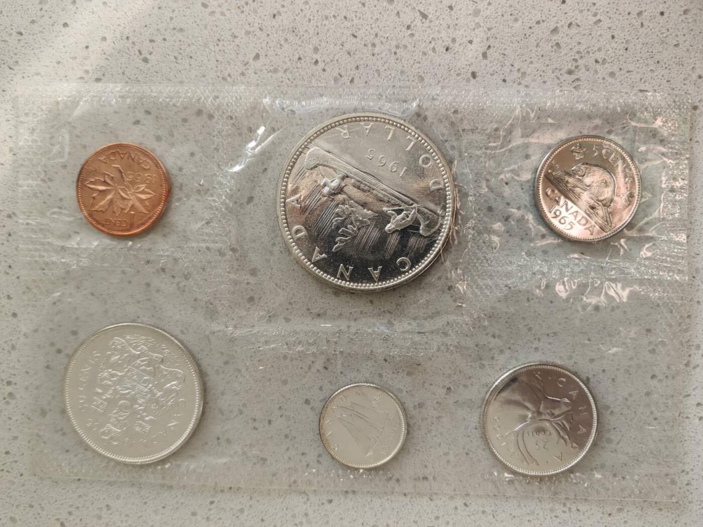 加拿大65年套币原封合计纯银35克