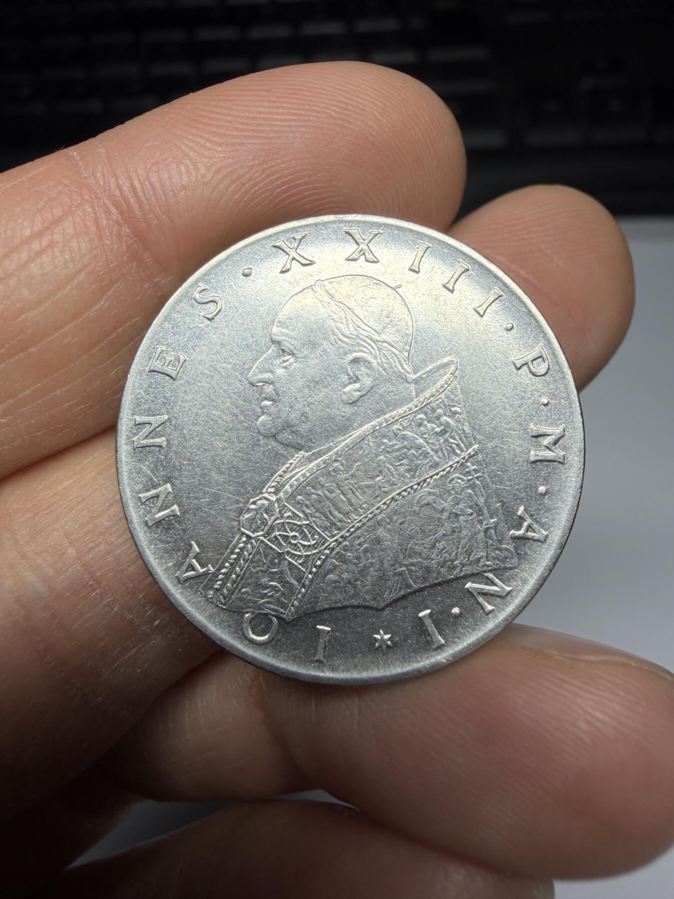 2025年集古藏今外币拍卖第二期-第6场—（总第306拍），可以寄存60天，满160元包邮。 1959年梵蒂冈100里拉