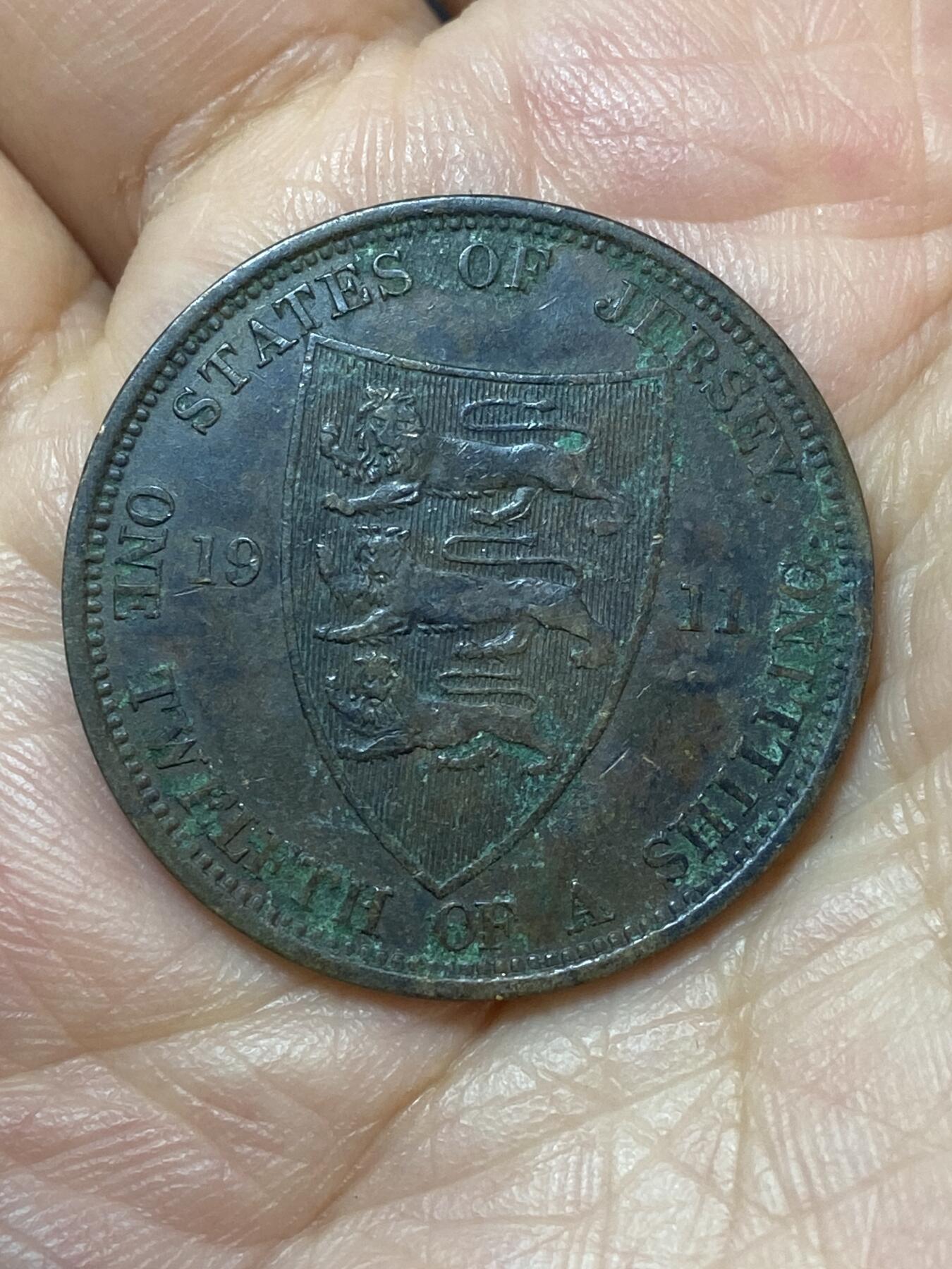 2026年第二十二场(总第一百九十一场）外国好品散币场(免佣金) 英属泽西岛🇯🇪1911年1/12先令(乔治五世加冕年，第一版首发年)