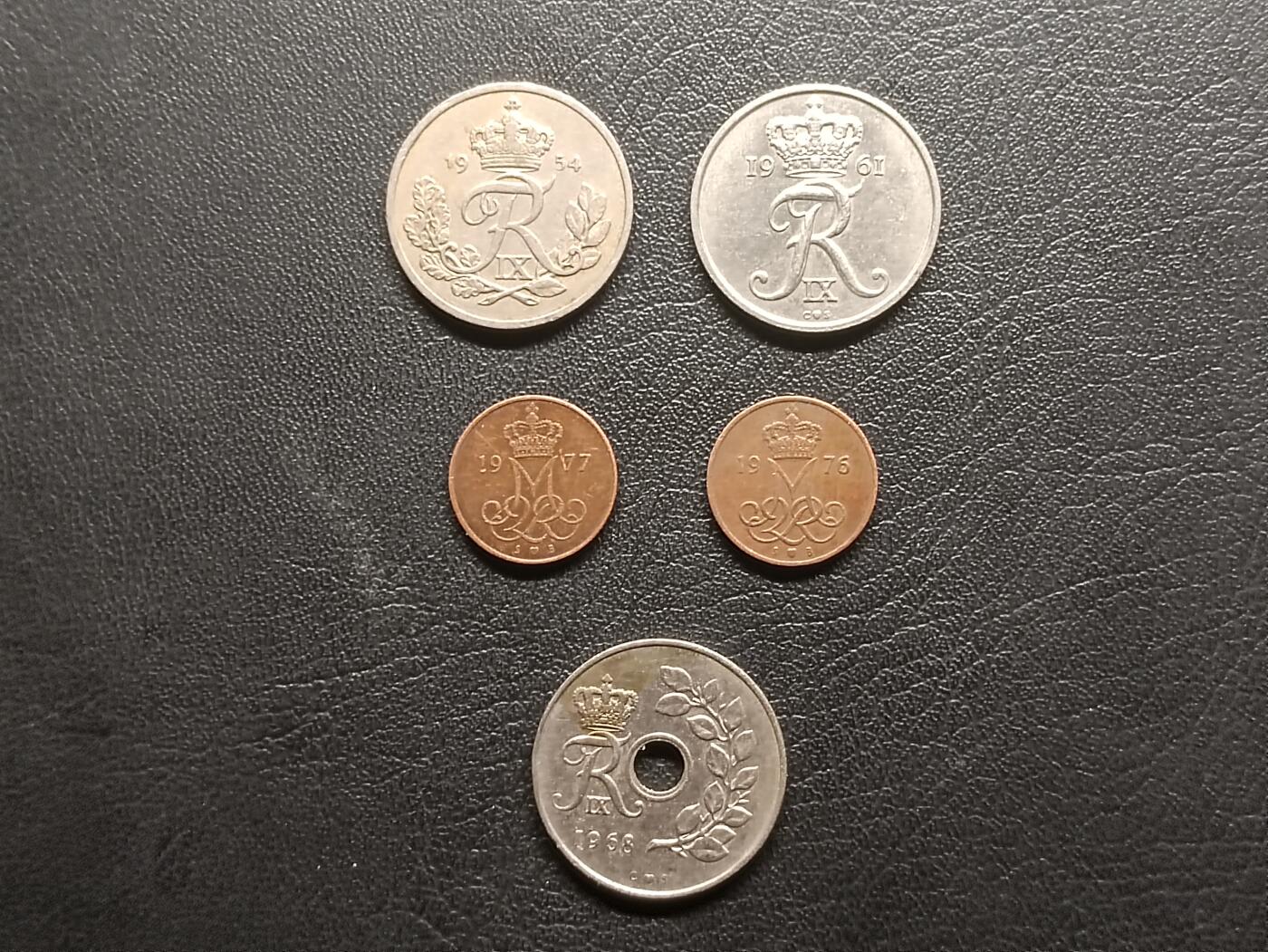 荟藏特别场次第二期——“社长的钢镚堆” 丹麦硬币批量五枚