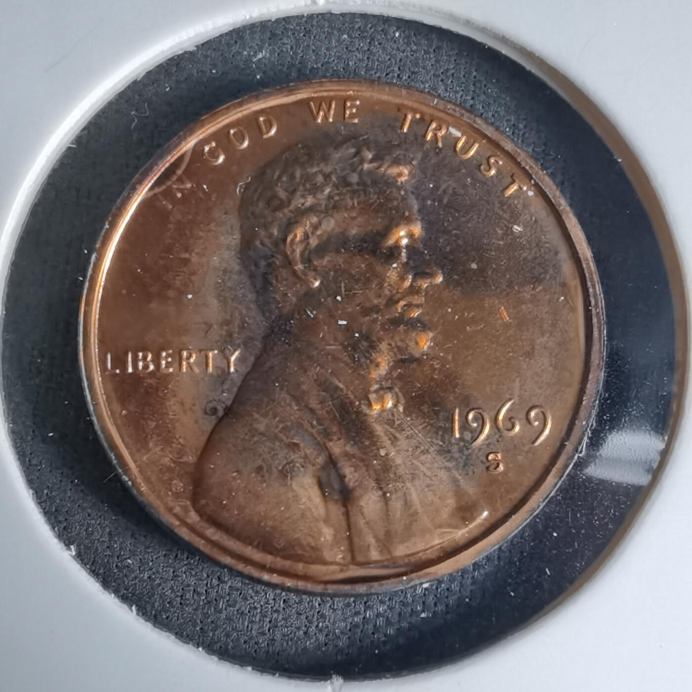 沼泽如烟--第990场 美国1969年1分精制币