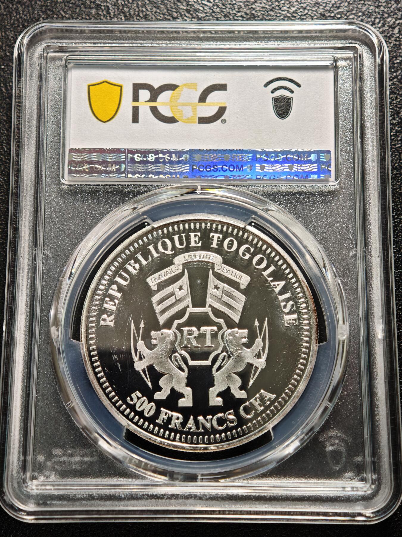 【德藏】世界币章拍卖第165期（拍品征集中~欢迎藏友联系） 2013年 多哥本笃十六世教皇500法郎纪念精制银币 PCGS PR66DCAM