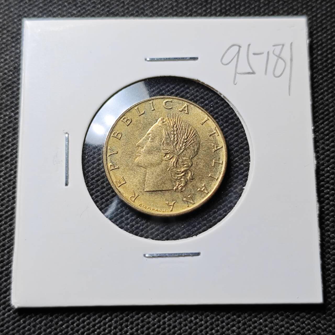 KK钱币收藏小铺  第395期  2月预留时间 周末发货  1976意大利20里拉