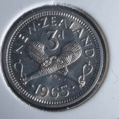 沼泽如烟--第990场 - 新西兰1965年3便士