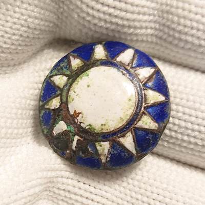 【第伍場】近代勋奖章徽章服饰杂项专场 - 抗战军兴—珐琅彩抗战帽徽