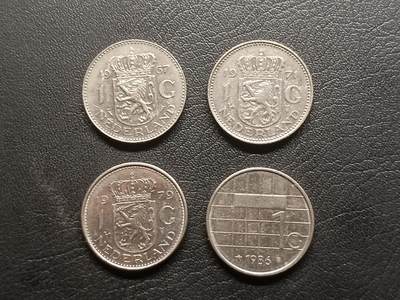 荟藏特别场次第二期——“社长的钢镚堆” - 荷兰1盾批量四枚