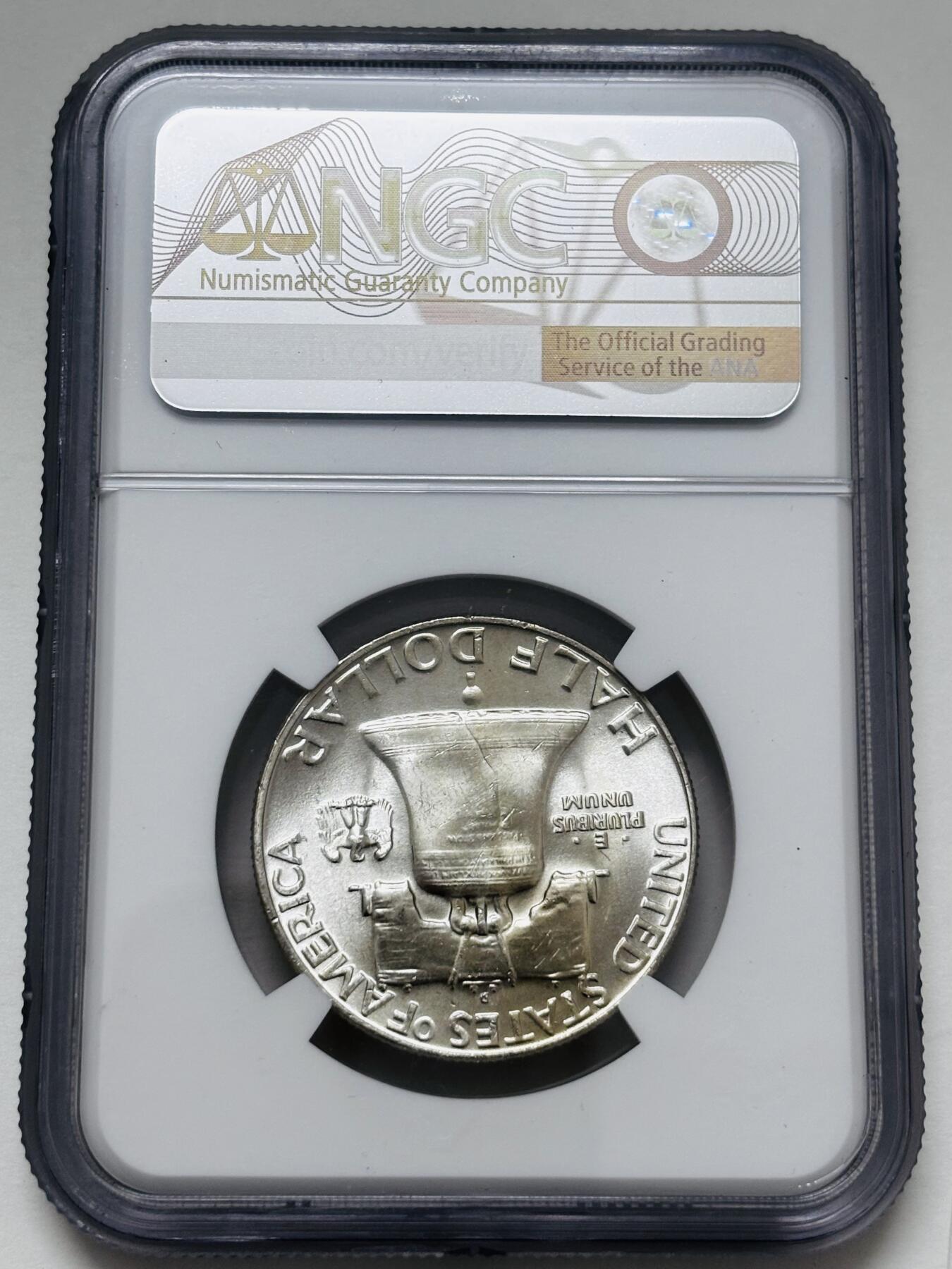 【金马踏春，泉马奔腾】2026 年新年贺岁场，（定于年初五接财神截拍）祝各位老板马到成功，马上有钱，愿岁岁平安喜乐顺遂 NGC MS63 分 1953 年美国富兰克林半美元银币 12.5 克 900 银