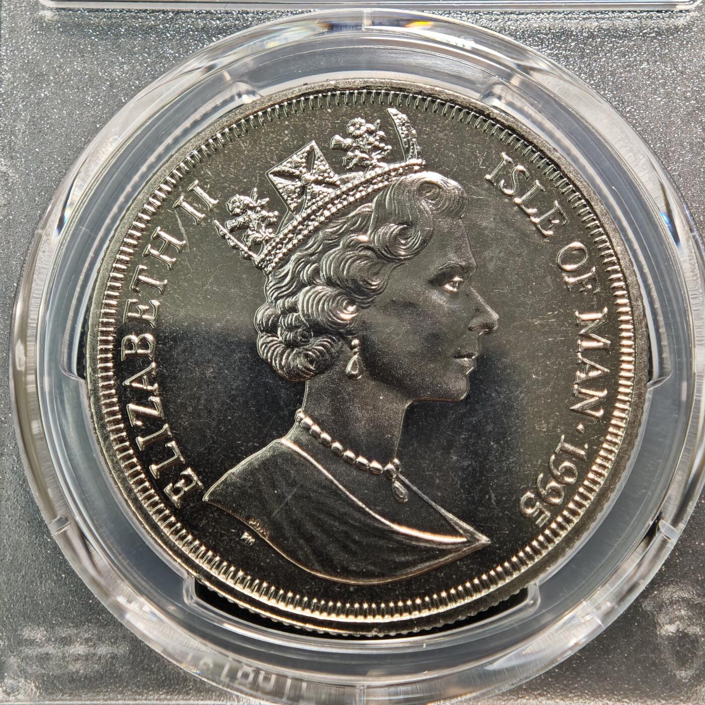 【德藏】世界币章拍卖第165期（拍品征集中~欢迎藏友联系） 1995年 马恩岛祖冲之指南车1克朗纪念镍币 PCGS MS67