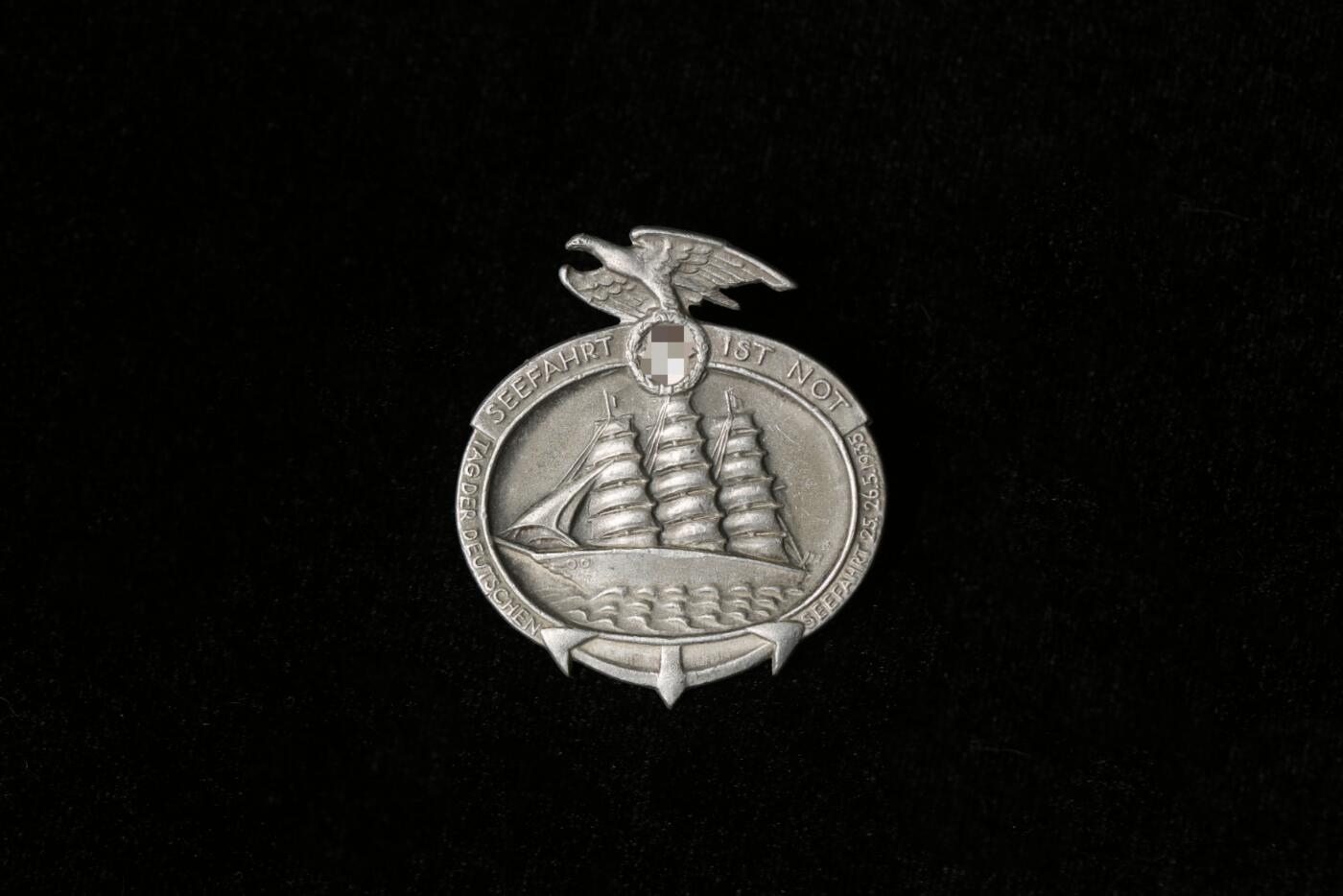 欢庆春节！戎马世界章牌大赏第112期春节大拍  德专场 1936年德国海运纪念日徽章 FR. ZIMMERMANN厂造