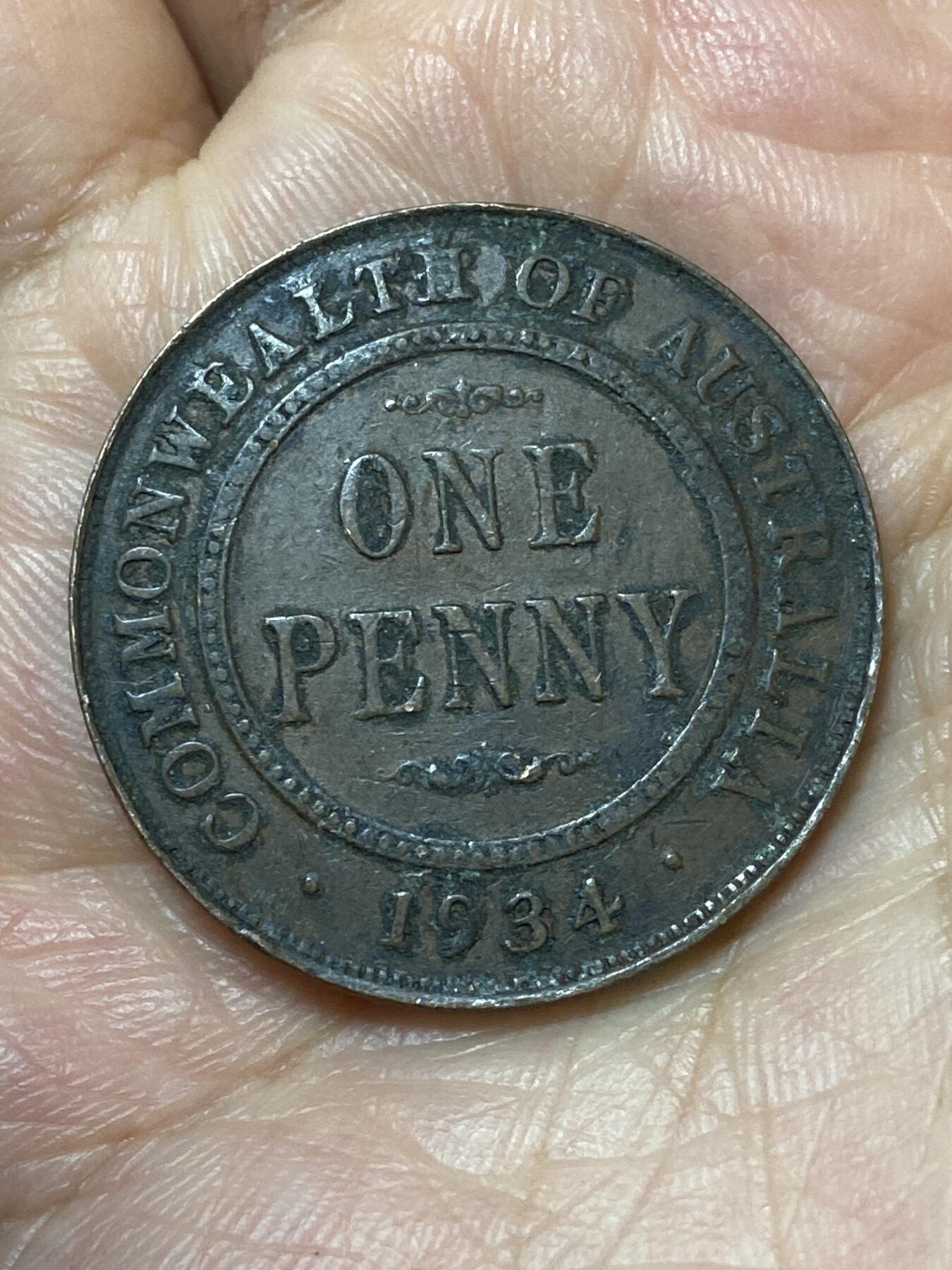 2026年第二十二场(总第一百九十一场）外国好品散币场(免佣金) 澳大利亚🇦🇺1934年1便士(乔治五世时期，m版墨尔本造)