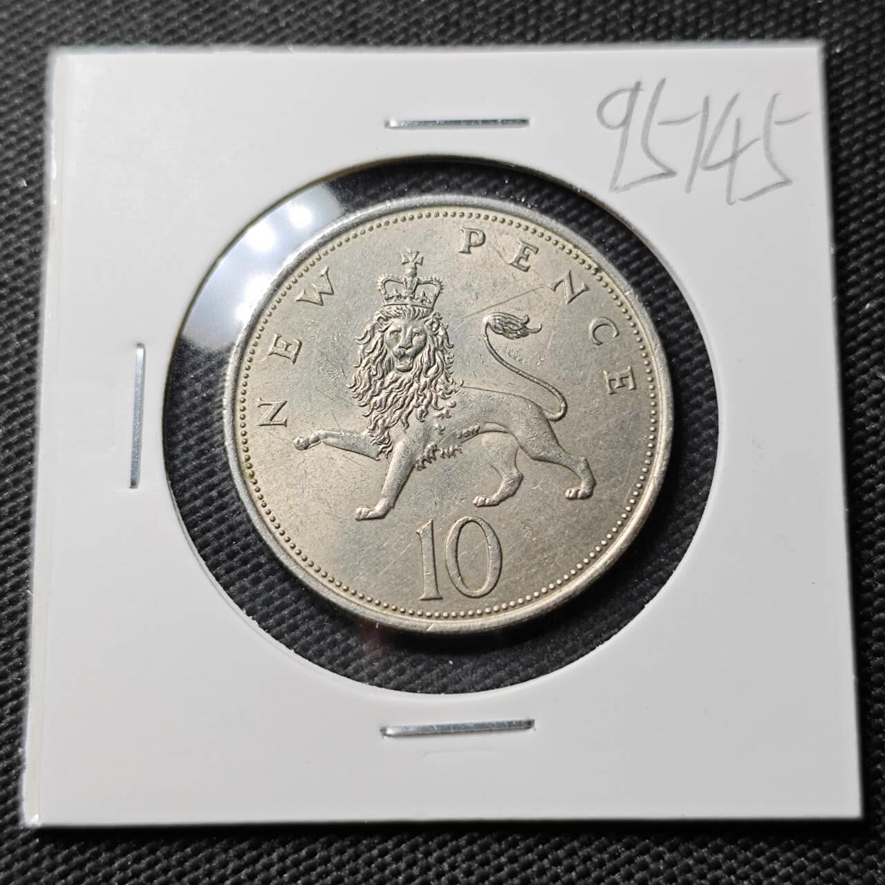 KK钱币收藏小铺  第395期  2月预留时间 周末发货 1969英国10便士 大10便士