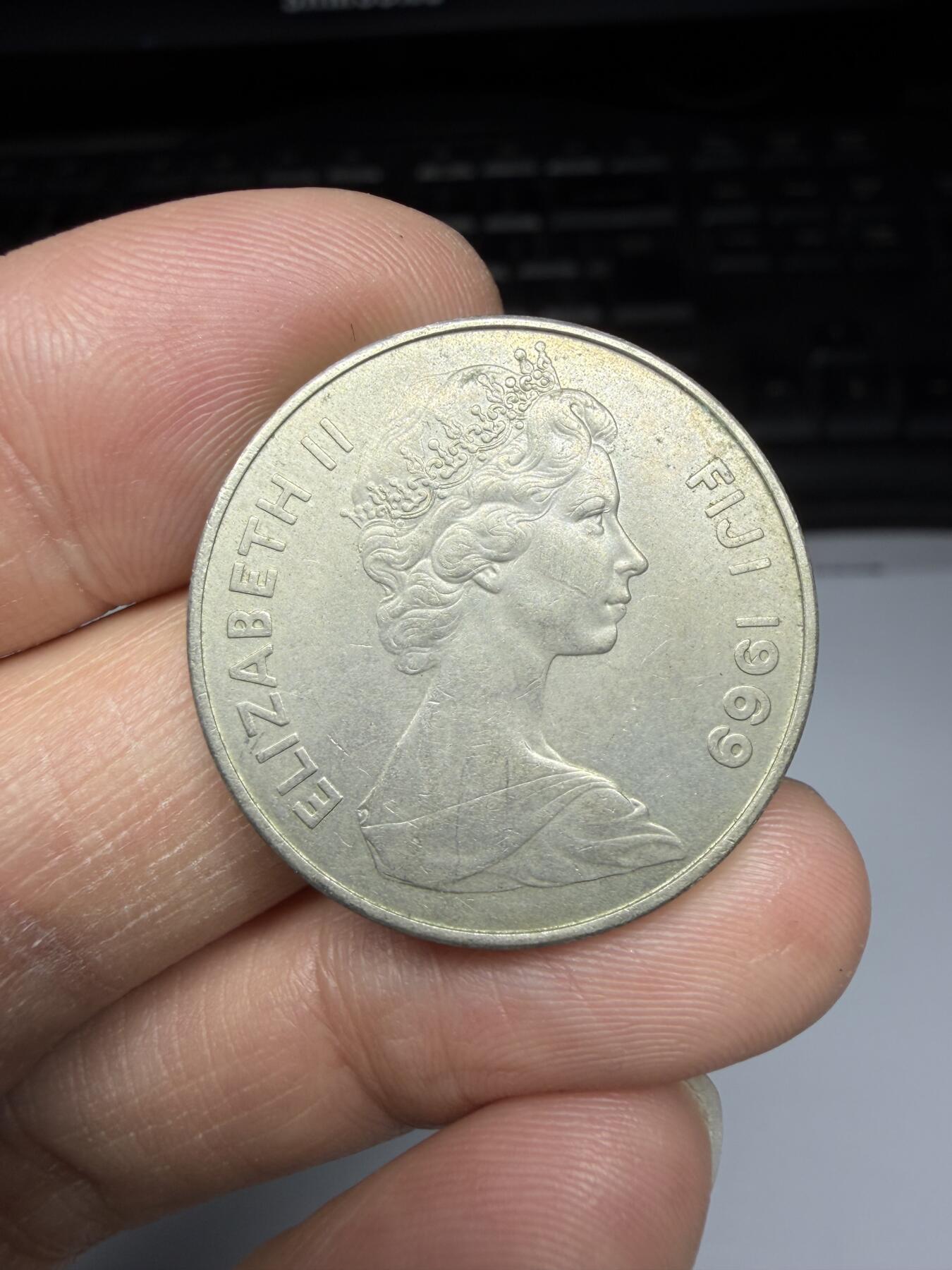 2025年集古藏今外币拍卖第二期-第6场—（总第306拍），可以寄存60天，满160元包邮。 1969年斐济20分