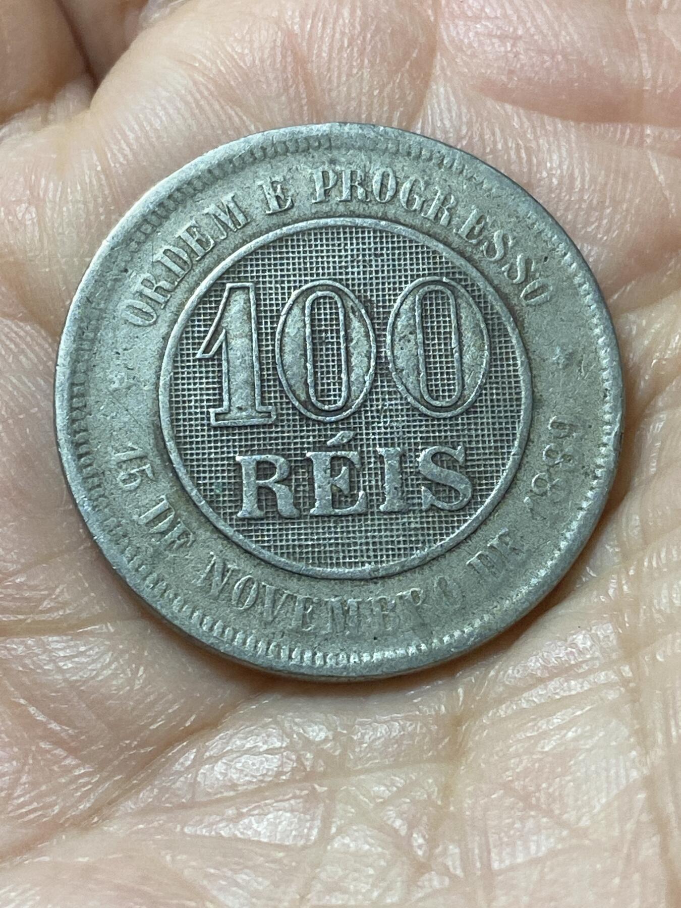 2026年第二十二场(总第一百九十一场）外国好品散币场(免佣金) 巴西🇧🇷1895年100瑞斯(共和国时期第一版)