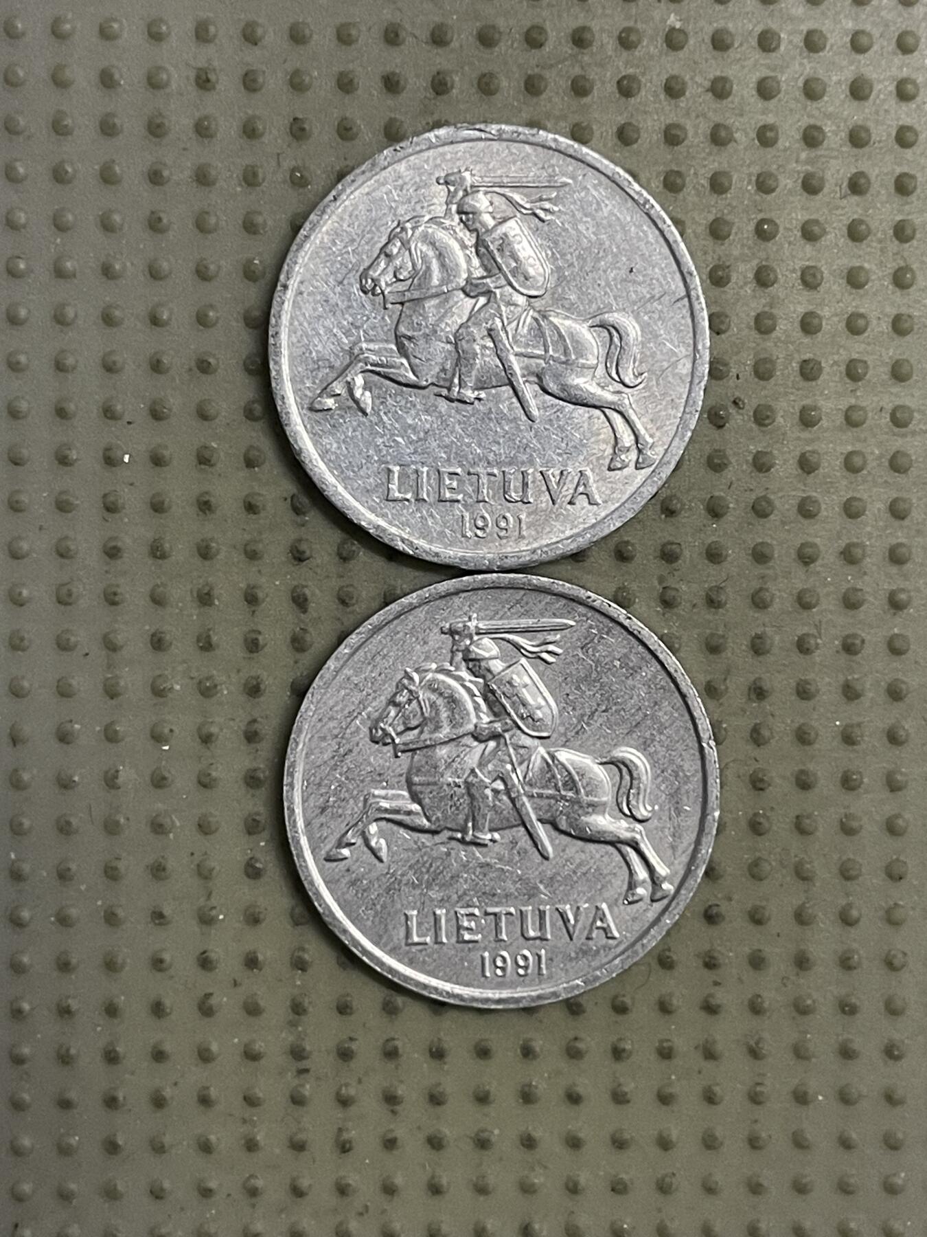 2026年第25场各国散币拍卖（总第175场）年前发货截止到11号 立陶宛1991年1分2枚