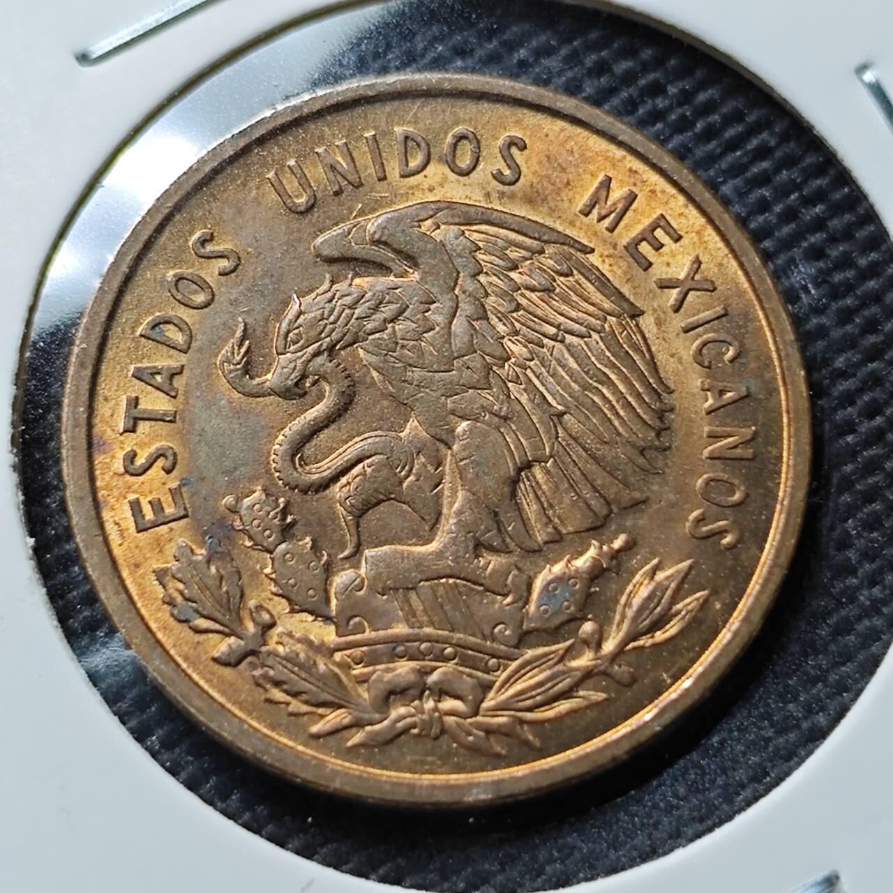 KK钱币收藏小铺  第395期  2月预留时间 周末发货  1967墨西哥10分铜币