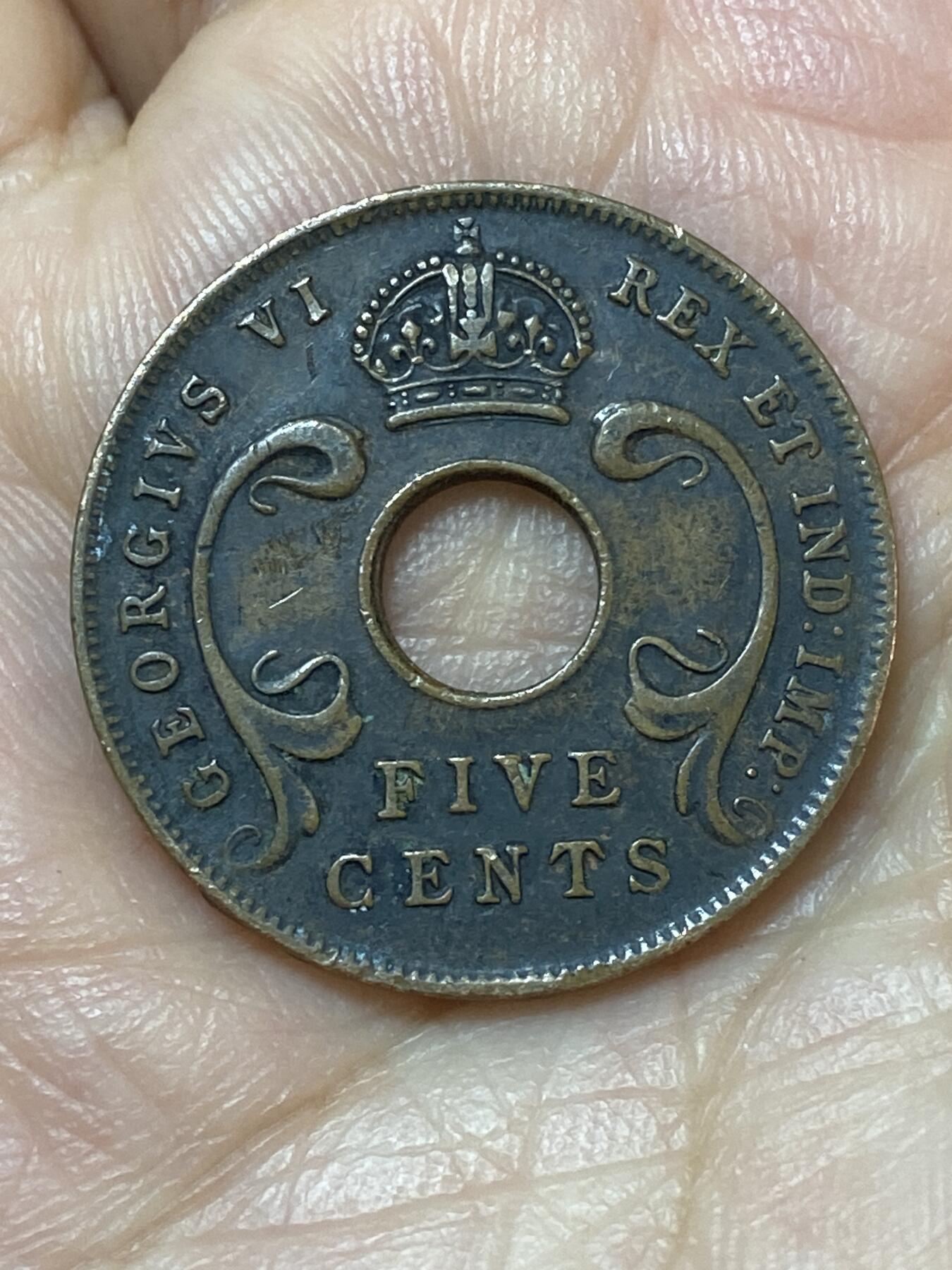 2026年第二十二场(总第一百九十一场）外国好品散币场(免佣金) 英属东非1942年5分(乔治六世第二版，SA标比勒陀利亚造)