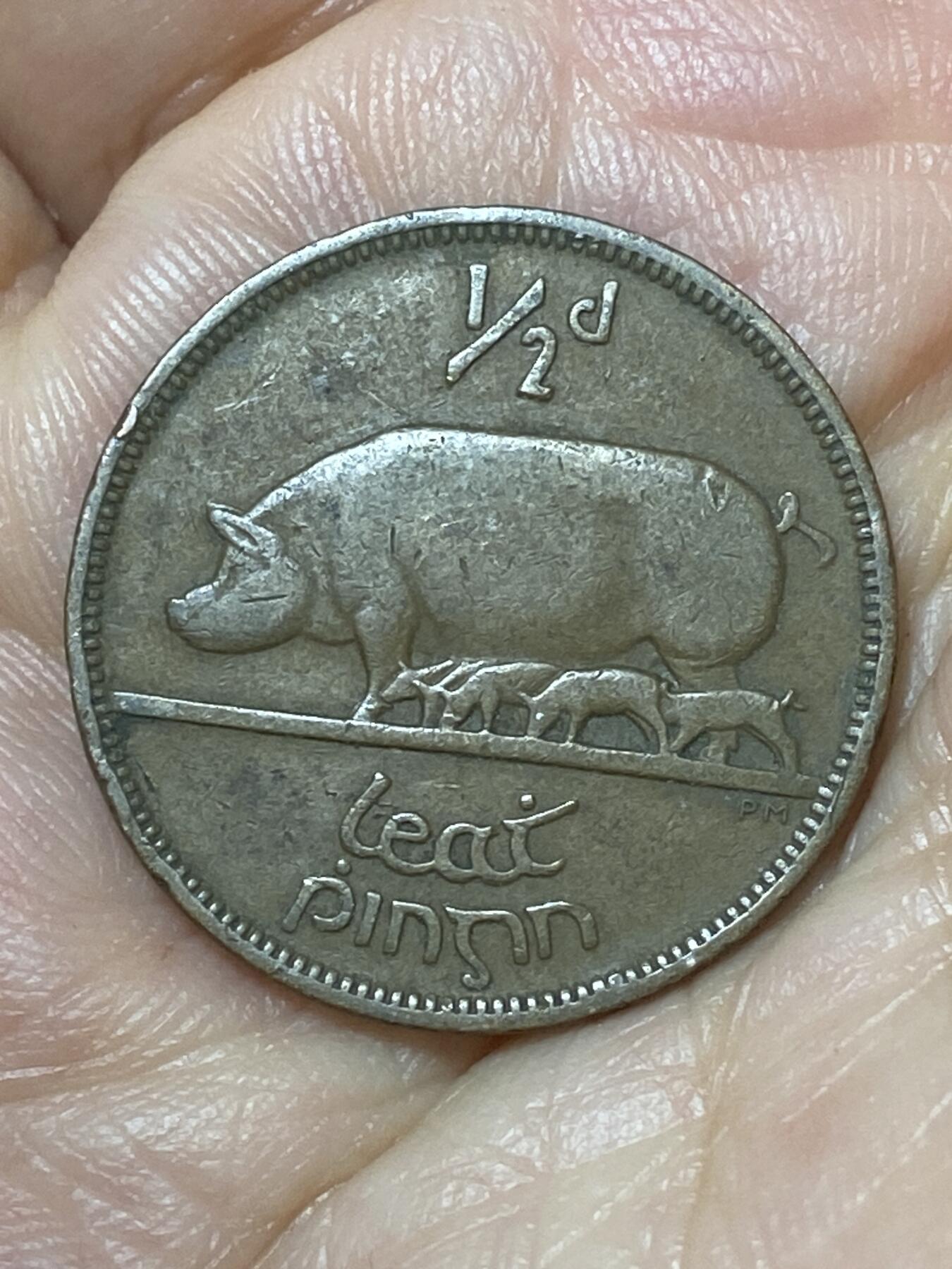 2026年第二十二场(总第一百九十一场）外国好品散币场(免佣金) 爱尔兰1928年1/2便士(英辖自由邦时期，首发年)