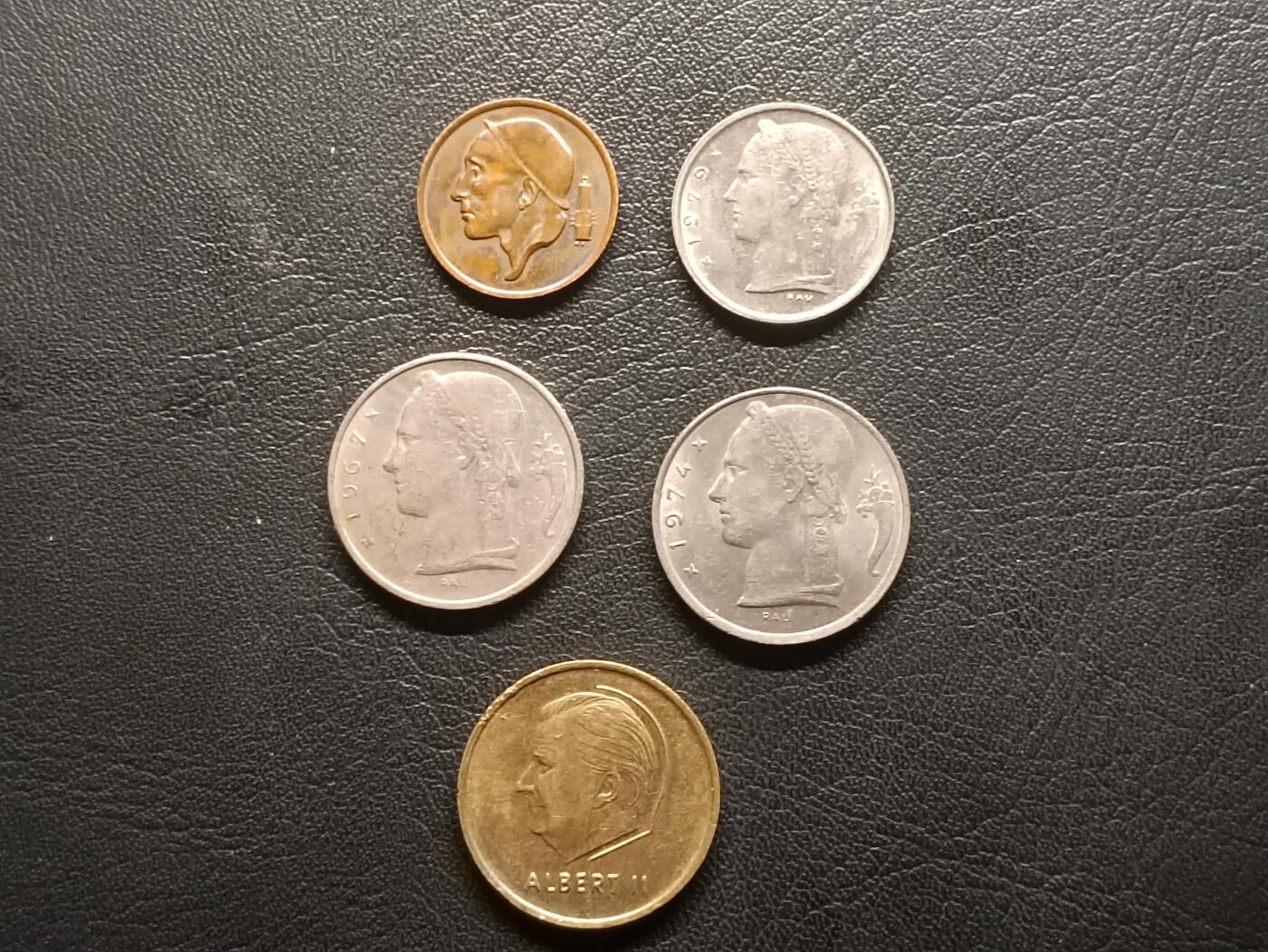 荟藏特别场次第二期——“社长的钢镚堆” 比利时硬币批量五枚