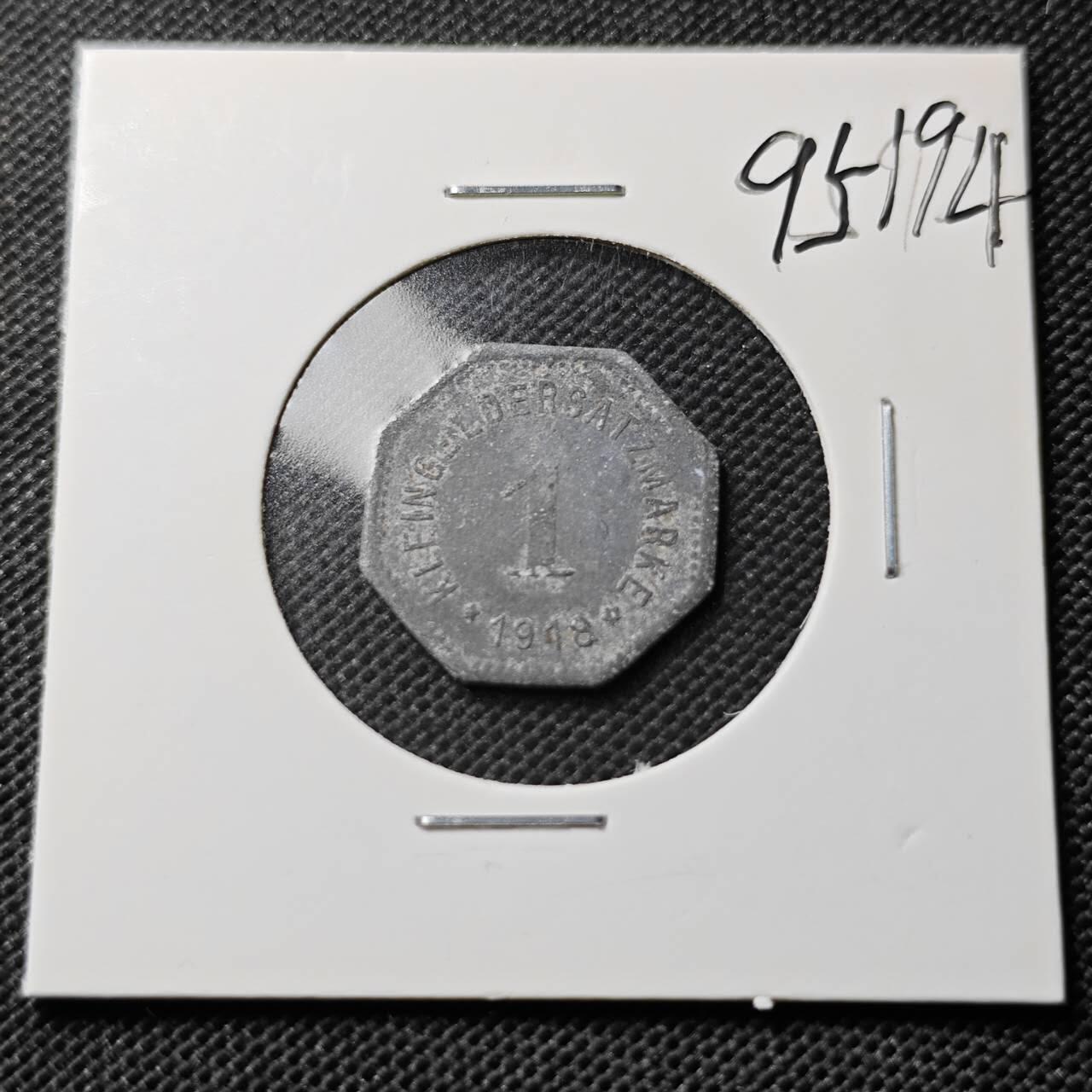 KK钱币收藏小铺  第395期  2月预留时间 周末发货  1918德紧1芬尼