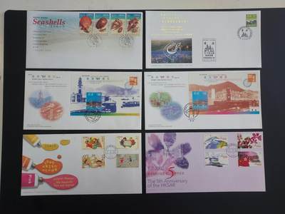 博彦收藏   2月23日 8点邮票专场 全场包邮 - 香港首日封/纪念封6枚，具体以图片为准，个别有黄