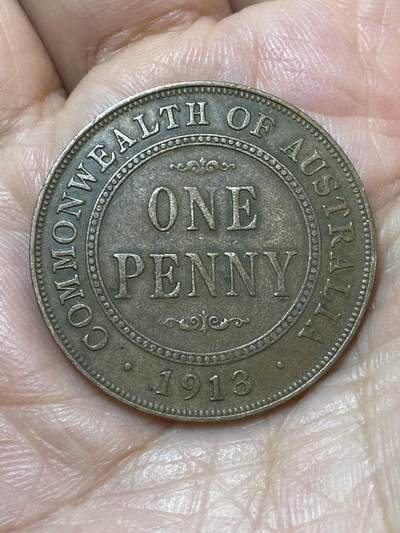 2026年第二十二场(总第一百九十一场）外国好品散币场(免佣金) - 澳大利亚🇦🇺1913年1便士(乔治五世时期，L版伦敦造)