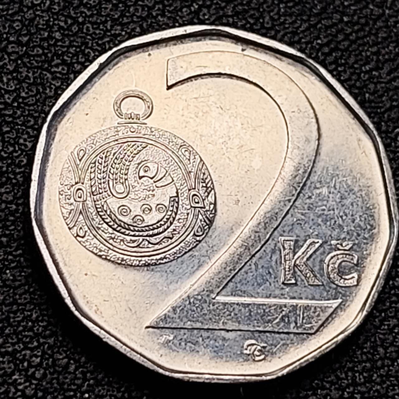 泉币菌-第186场- 小年快乐 精品福利场（本周五和之前的 2月14日发货） 捷克2克朗硬币 双尾狮