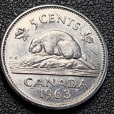 泉币菌-第186场- 小年快乐 精品福利场（本周五和之前的 2月14日发货） - 加拿大1963年 1分镍币 海狸 21mm