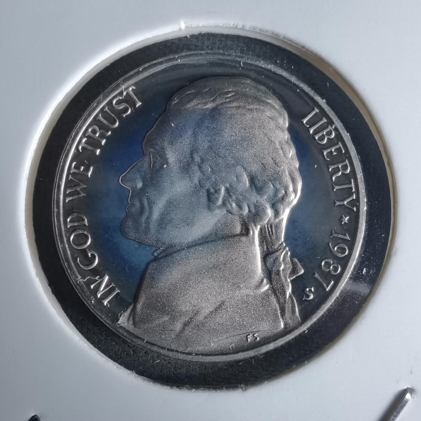 沼泽如烟--第990场 美国1987年5分精制币