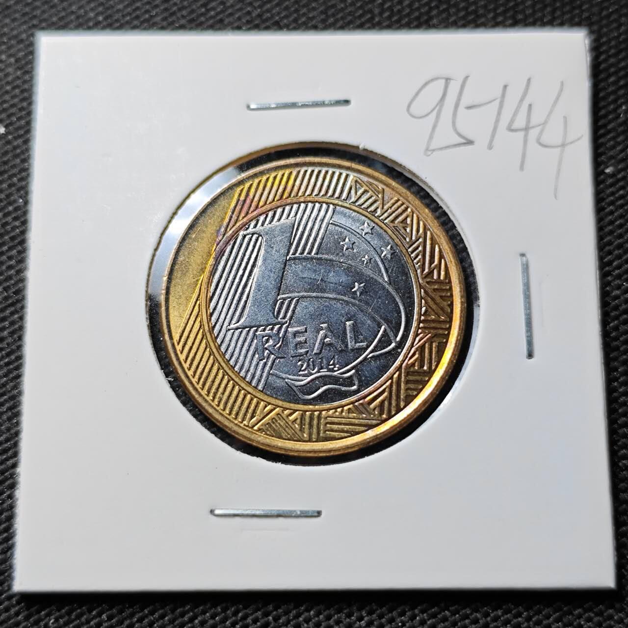 KK钱币收藏小铺  第395期  2月预留时间 周末发货 2014巴西1瑞尔 纪念币