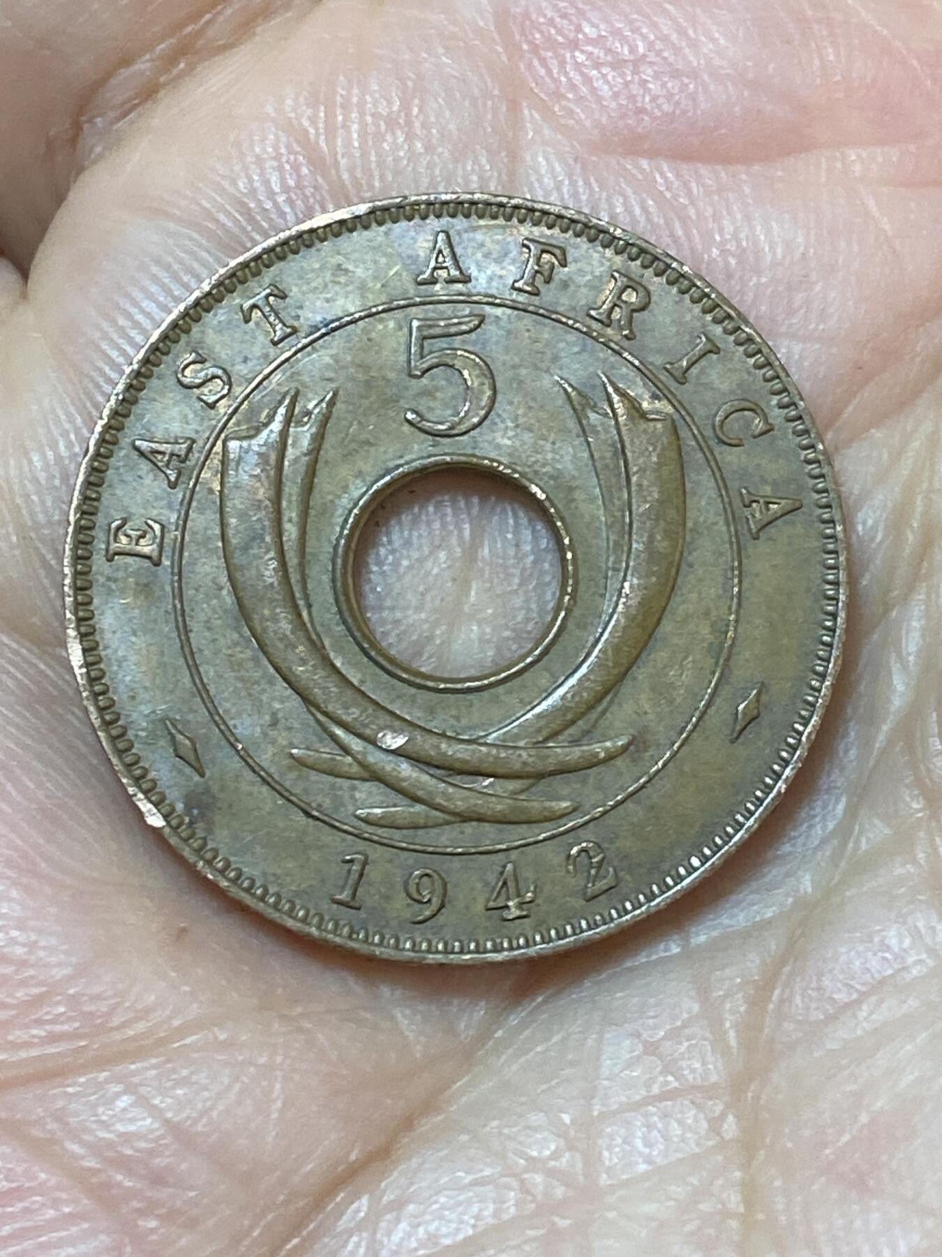 2026年第二十二场(总第一百九十一场）外国好品散币场(免佣金) 英属东非1942年5分(乔治六世第二版)