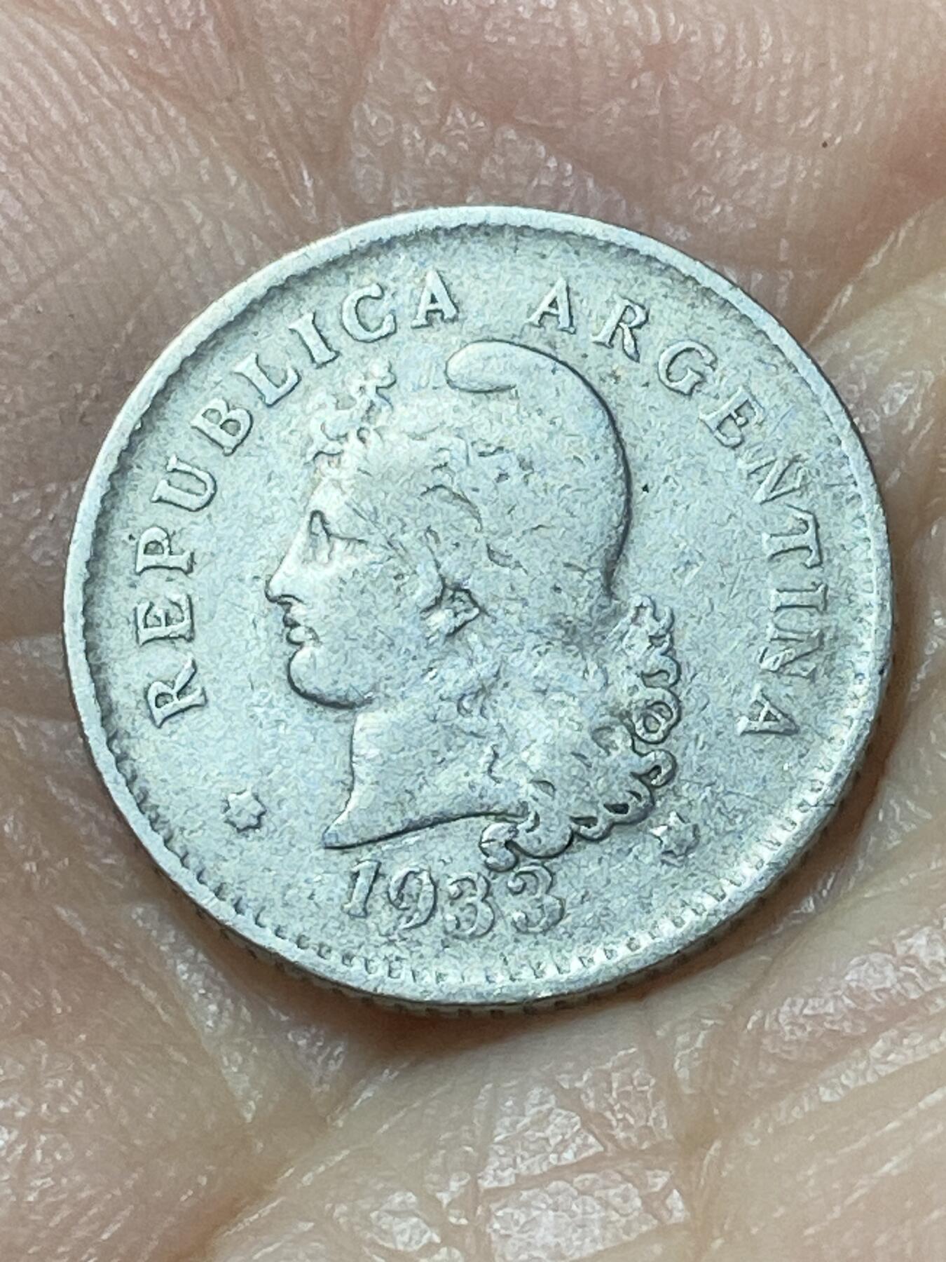 2026年第二十二场(总第一百九十一场）外国好品散币场(免佣金) 阿根廷🇦🇷1933年10分(1896–1950年第一版)