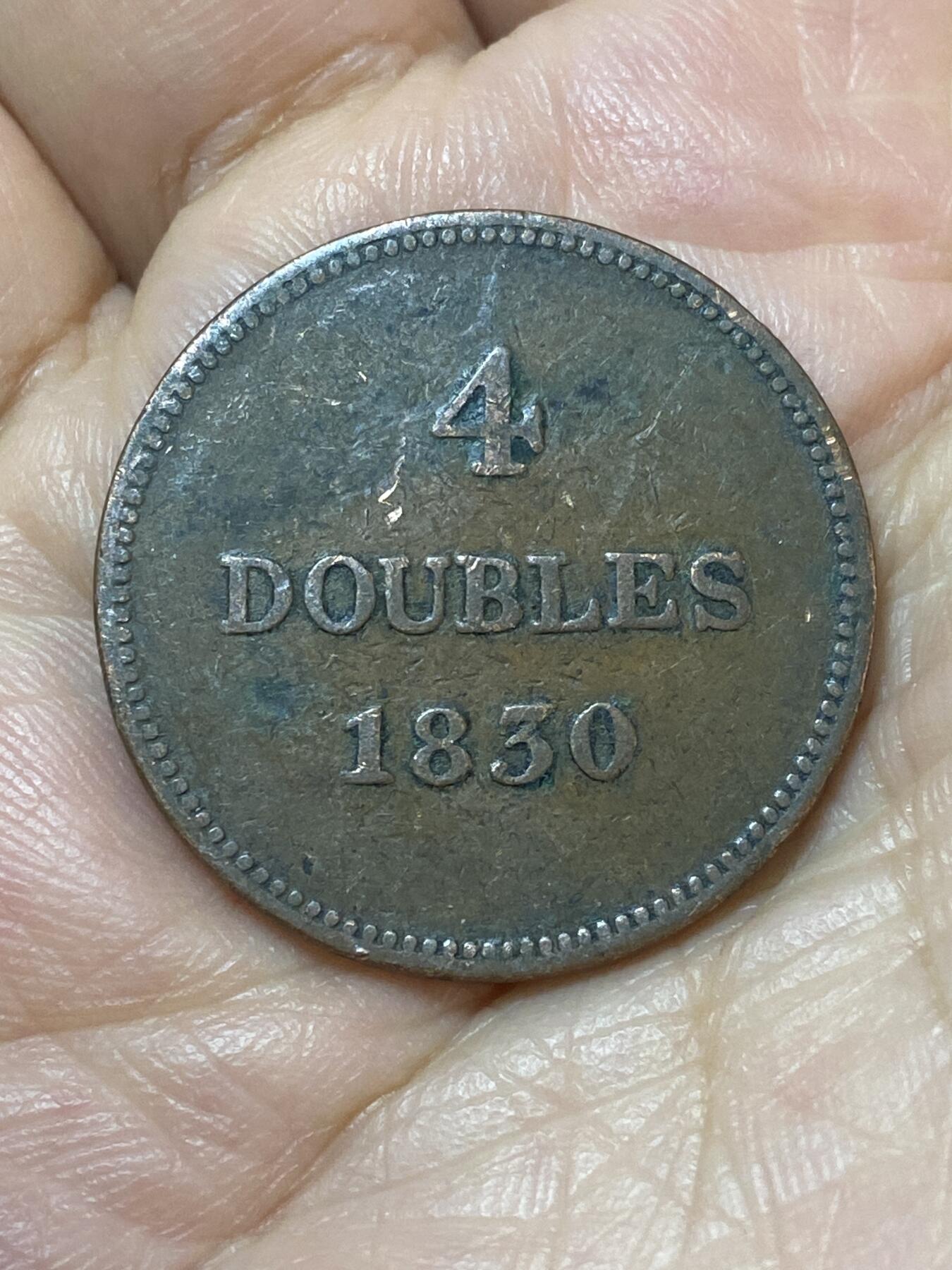 2026年第二十二场(总第一百九十一场）外国好品散币场(免佣金) 英属根西岛🇬🇬1830年4道布(乔治四世逝世年，威廉四世登基年，第一版4道布)