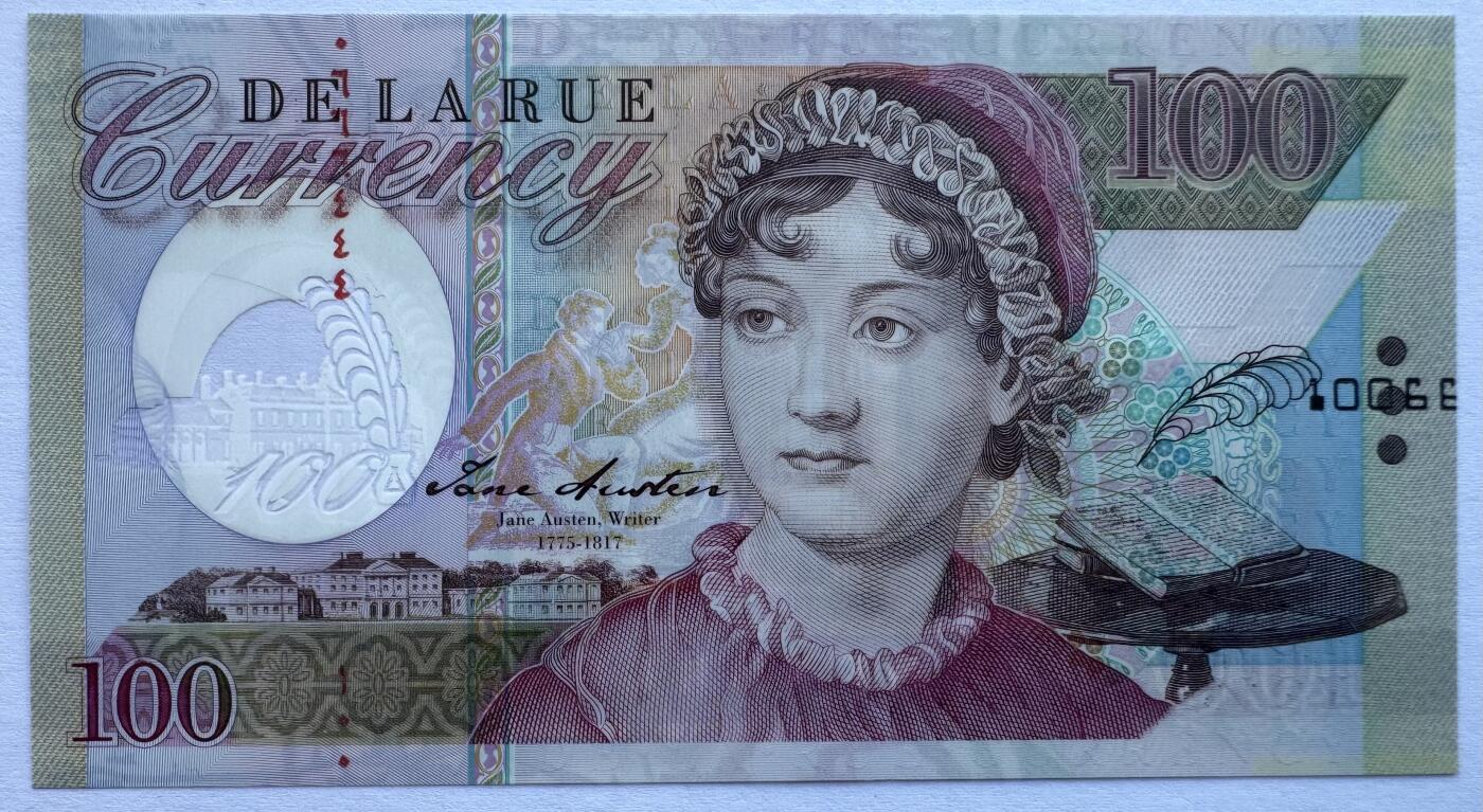 2026第3场（总第230期）：精品测试钞、外钞综合场 版三/豹子号444 德纳罗DLR “简奥斯汀”横竖双号码塑料测试钞UNC（TDLR-414）右