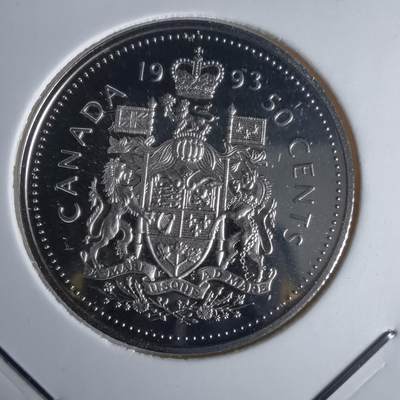 沼泽如烟--第990场 - 加拿大1993年50分精制币